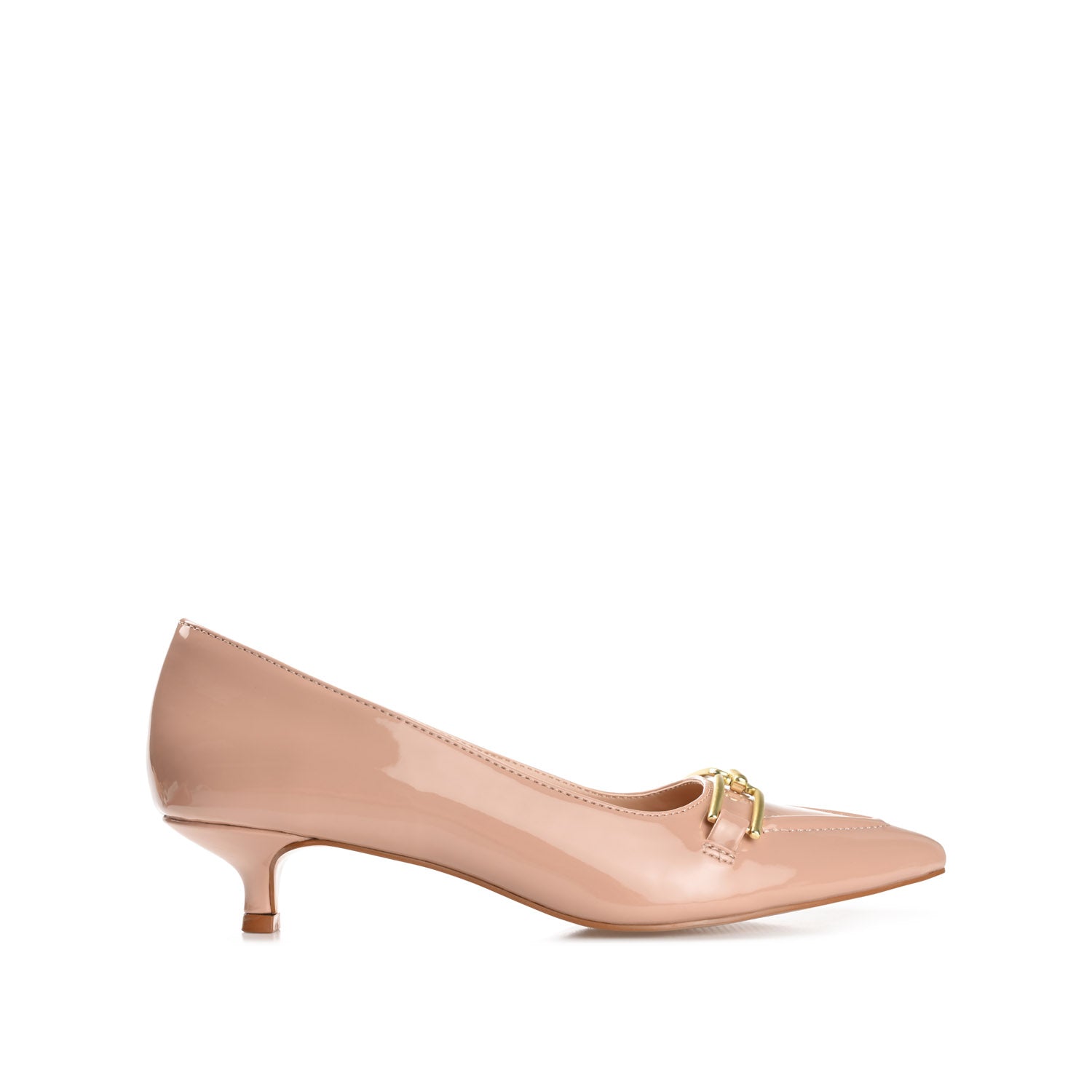 RUMI POINTED TOE KITTEN HEELS IN WIDE - Blush