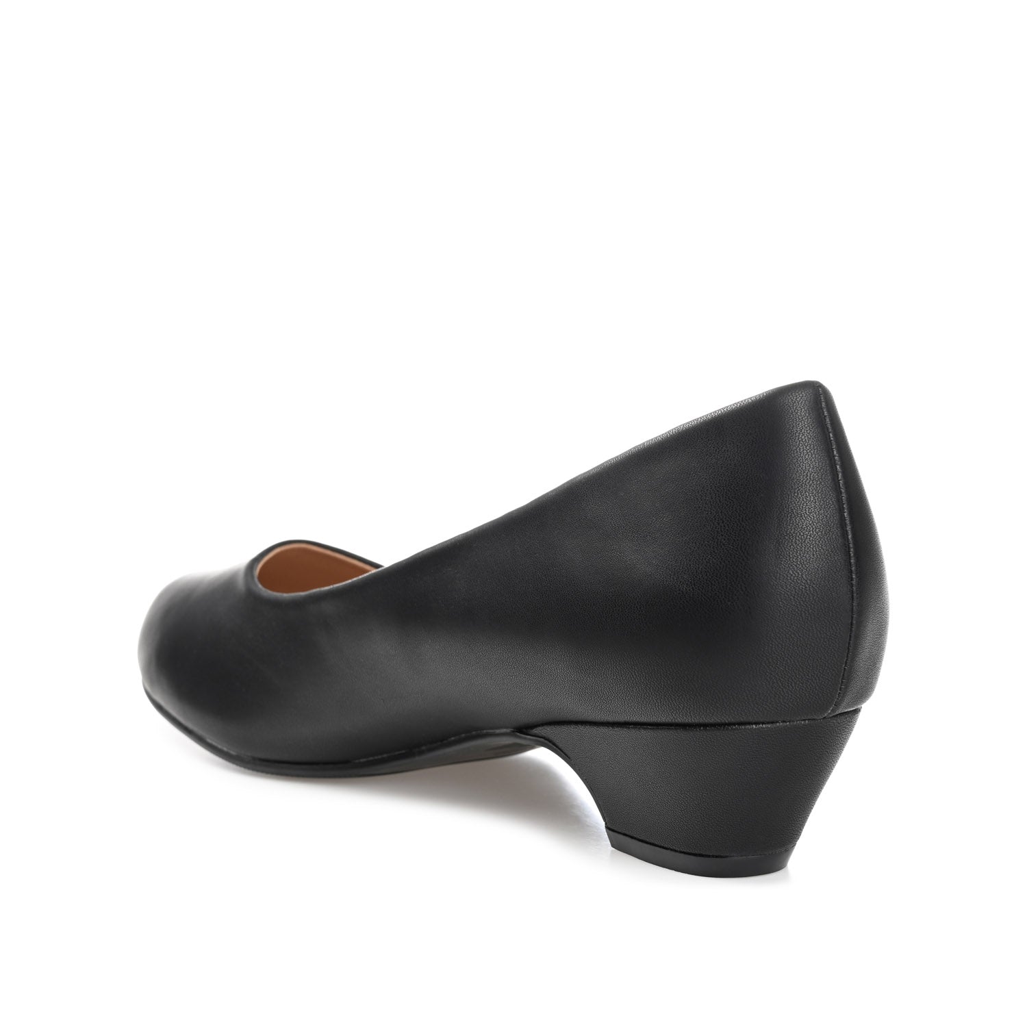SAAR LOW PUMP HEELS IN VEGAN LEATHER - Black