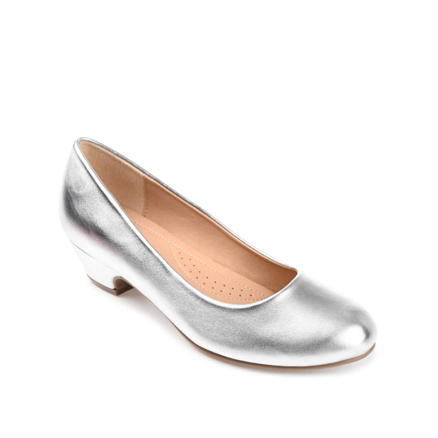 SAAR LOW PUMP HEELS IN WIDE - Silver