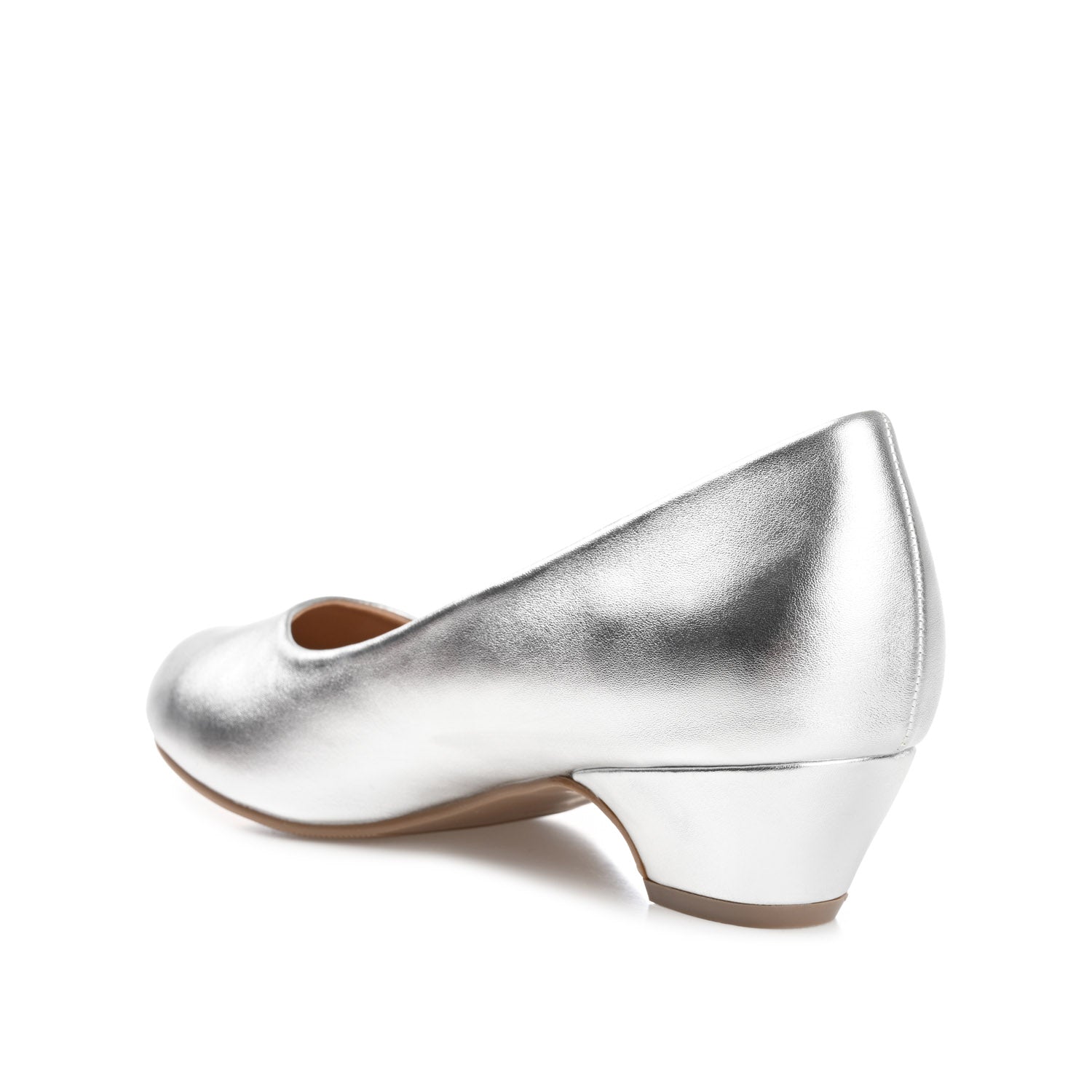 SAAR LOW PUMP HEELS IN WIDE - Silver