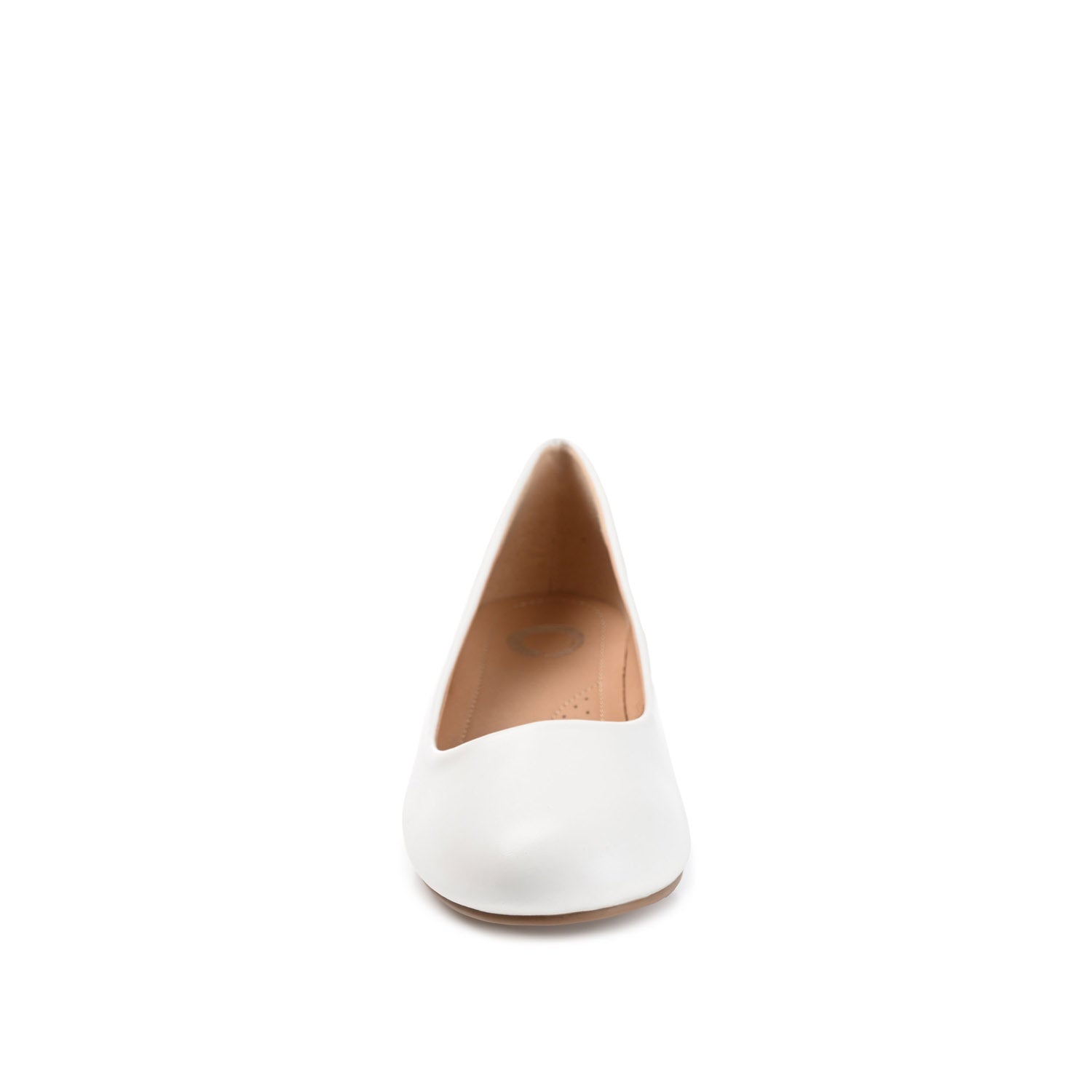 SAAR LOW PUMP HEELS IN VEGAN LEATHER - White