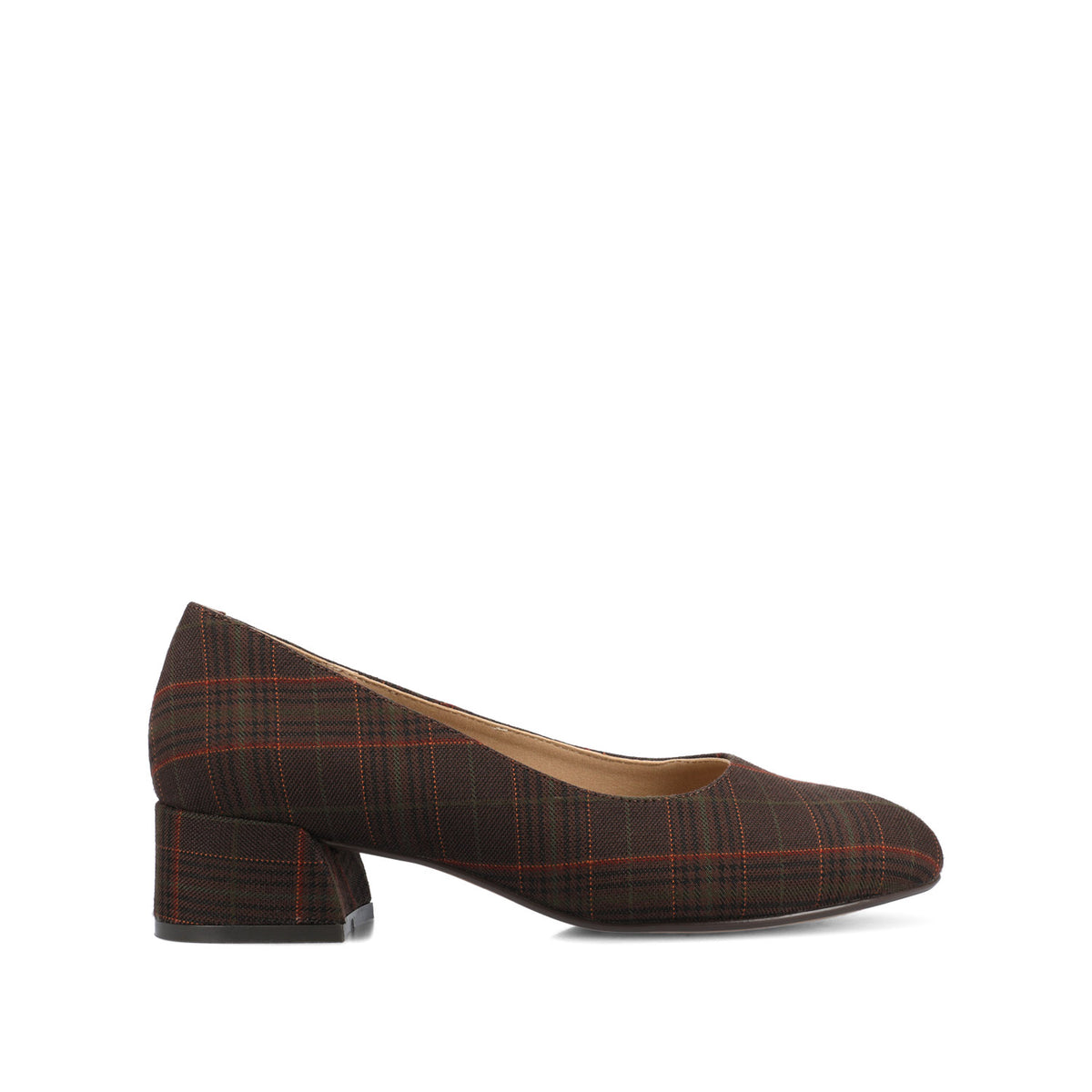 SAAR II LOW PUMP HEELS IN STATEMENT - Brown Plaid
