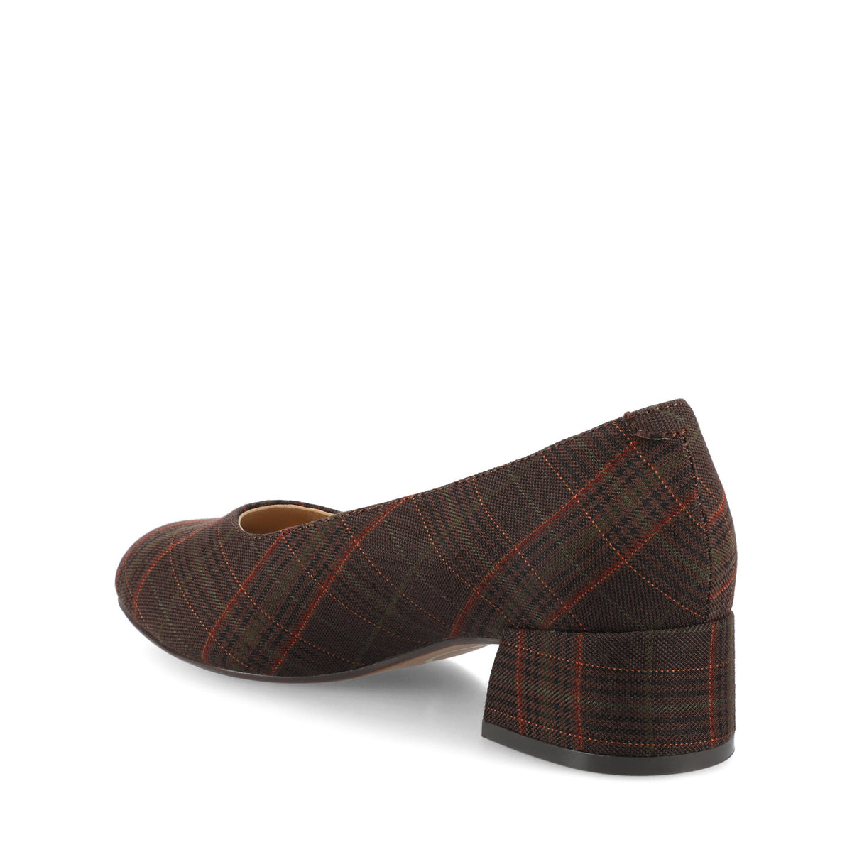 SAAR II LOW PUMP HEELS IN STATEMENT - Brown Plaid