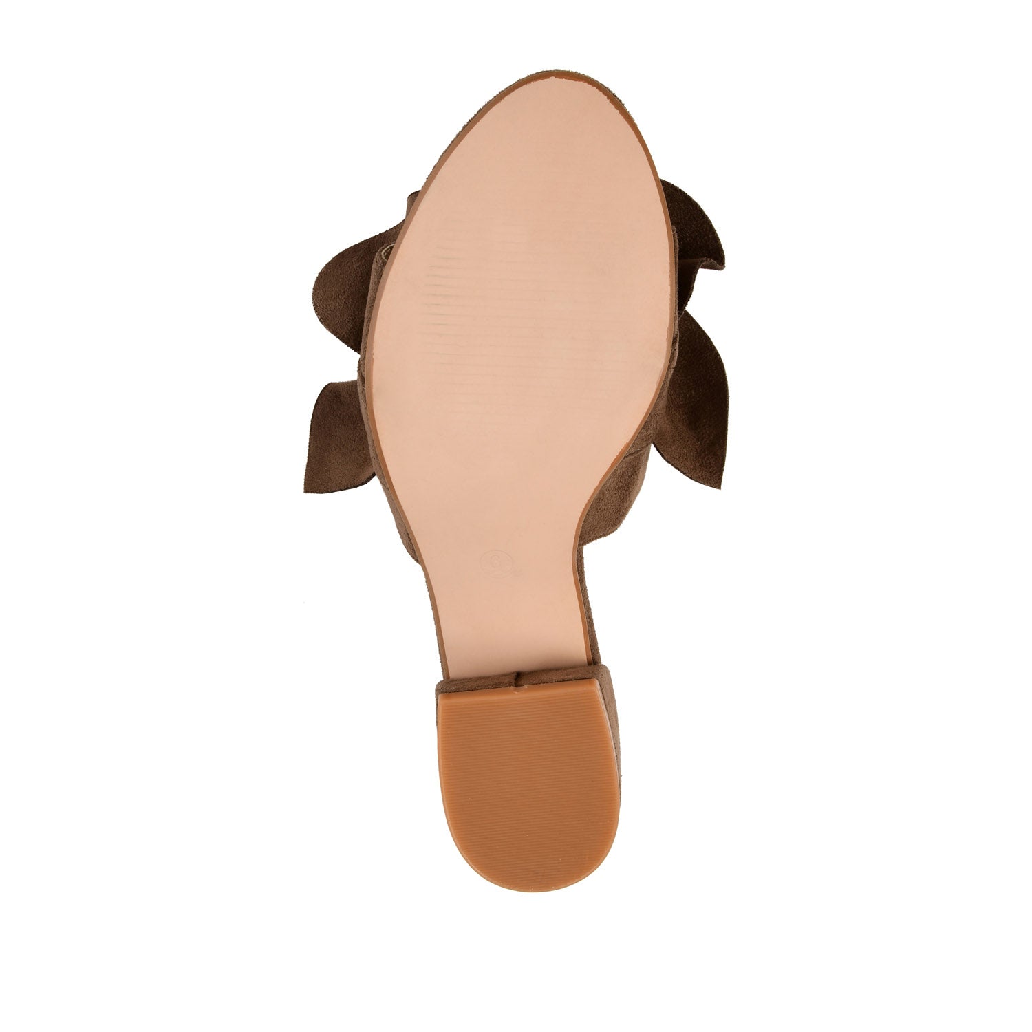 SABICA MULE BLOCK HEELS IN FAUX SUEDE - Taupe