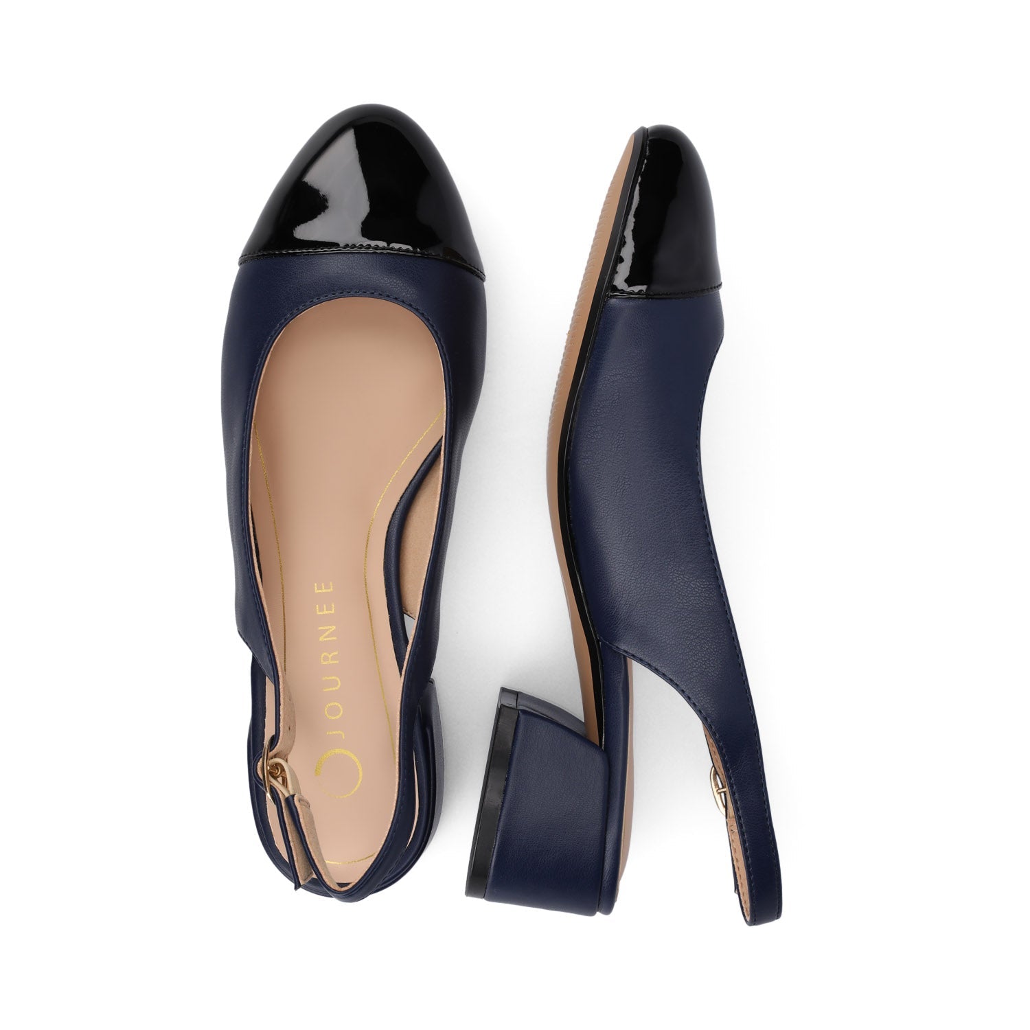 SAMMIE BLOCK HEELS IN WIDE - Navy PU