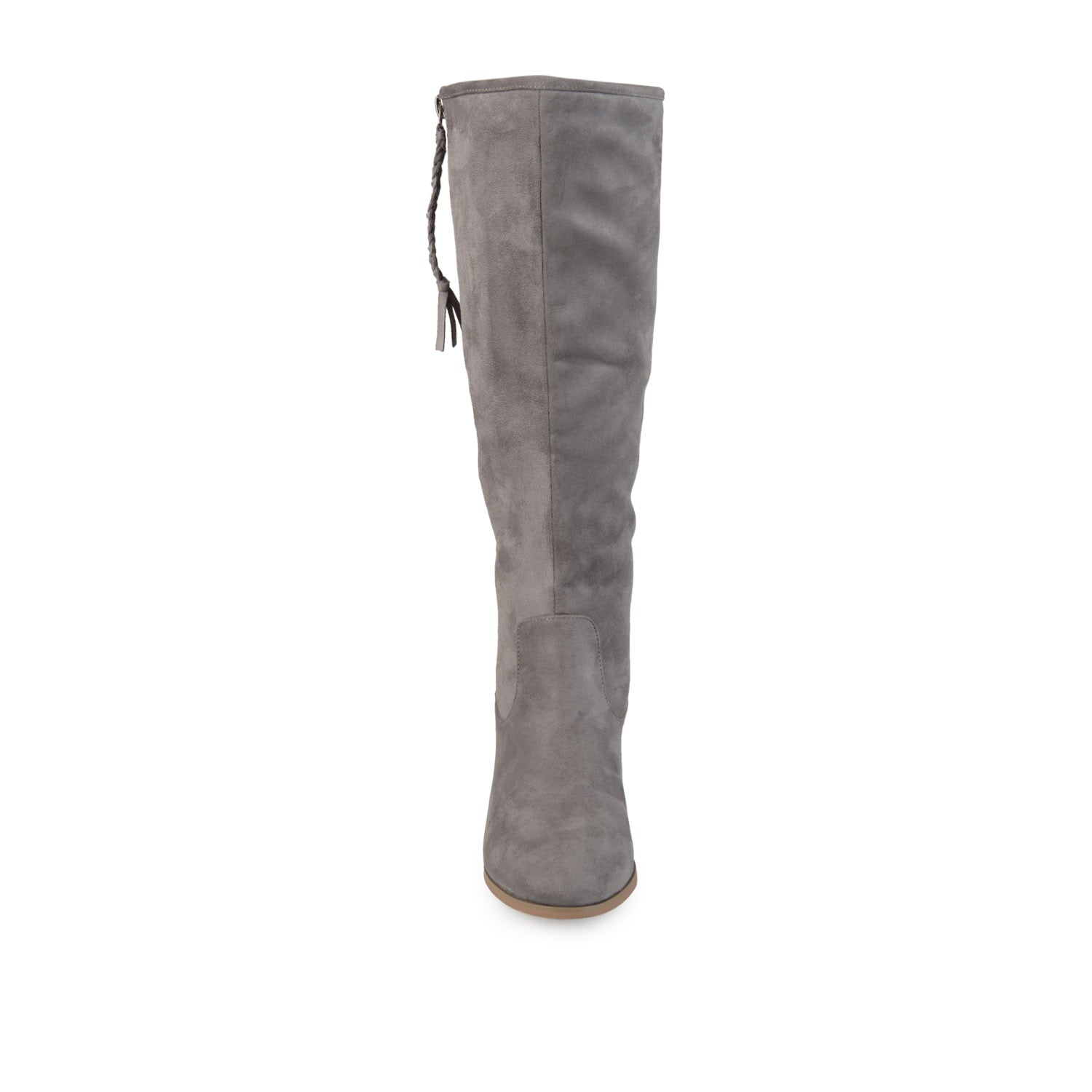 SANORA KNEE HIGH BOOTS IN FAUX SUEDE - Grey