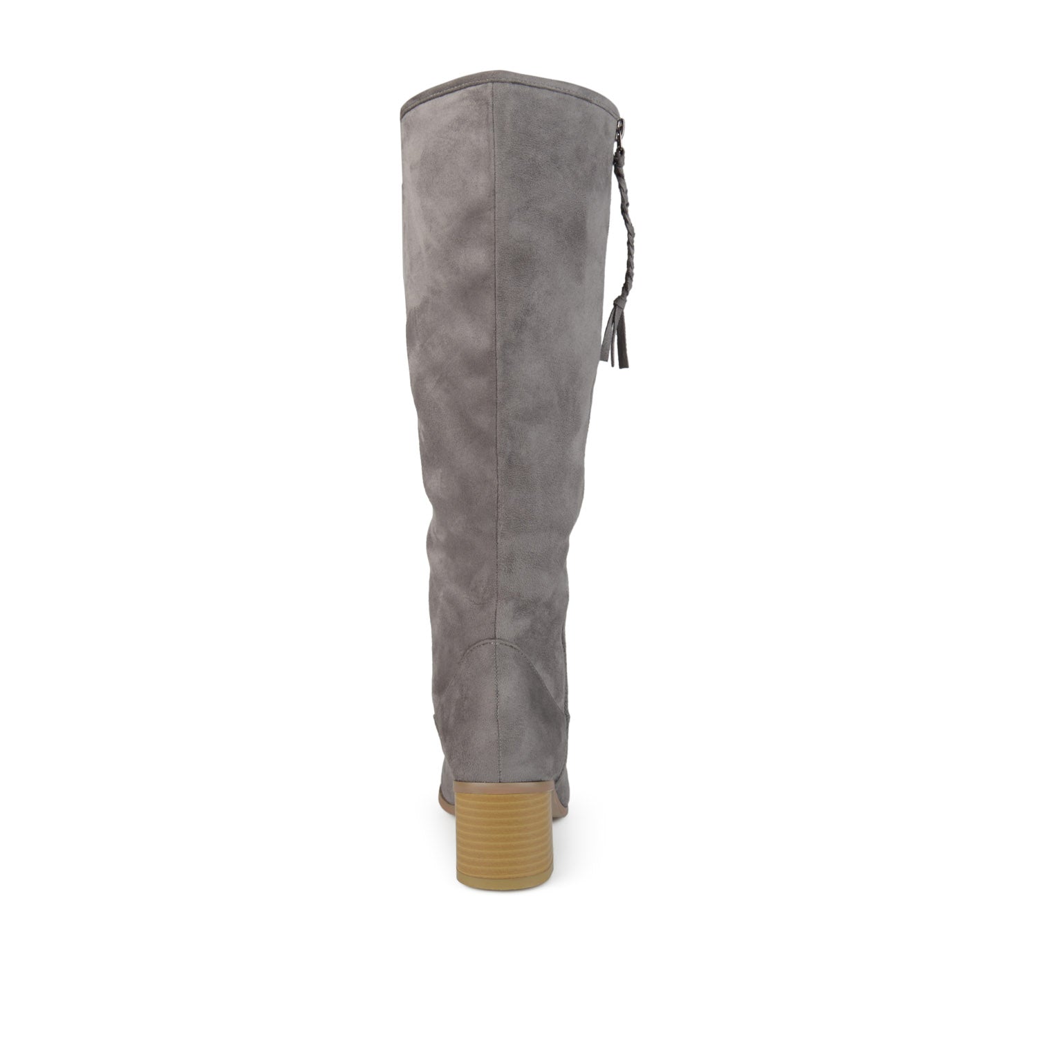SANORA KNEE HIGH BOOTS IN FAUX SUEDE - Grey