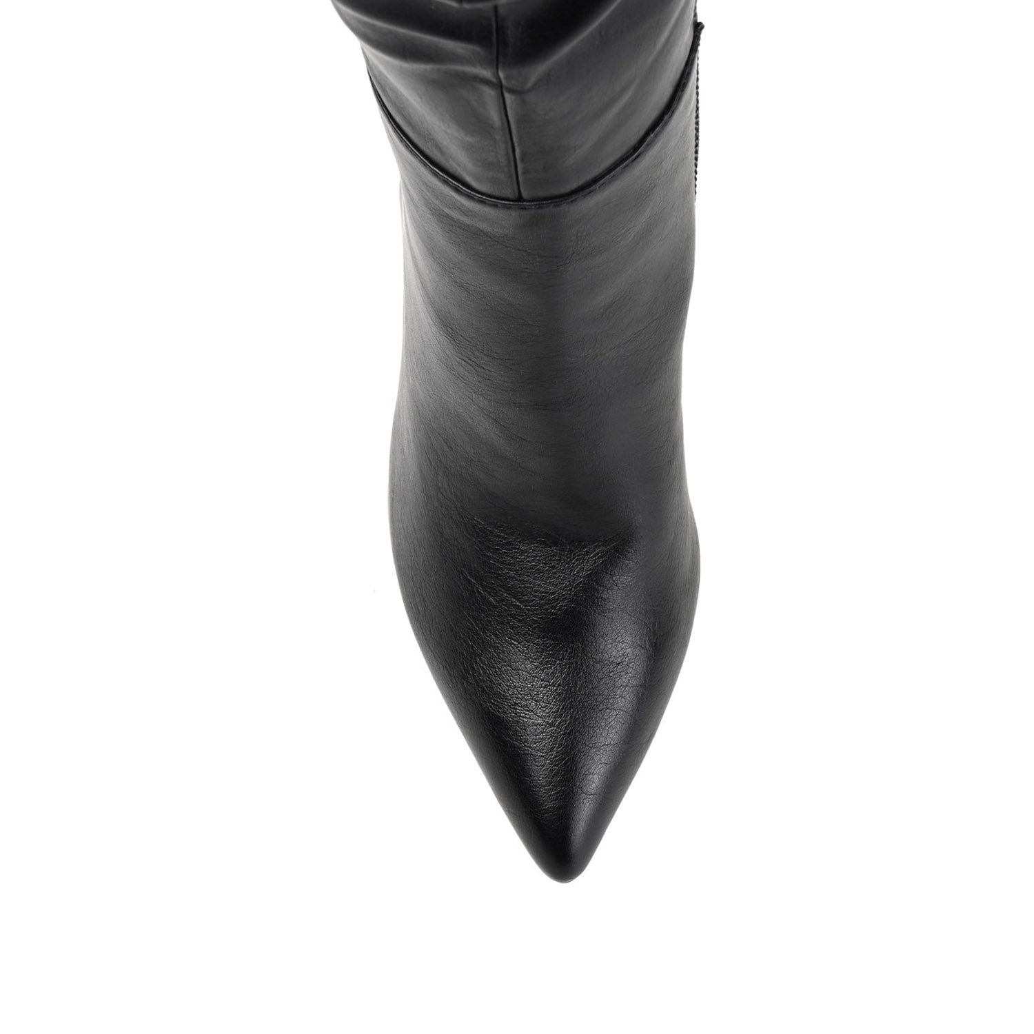 SARIE STILETTO HEELED BOOTS IN VEGAN LEATHER - Black