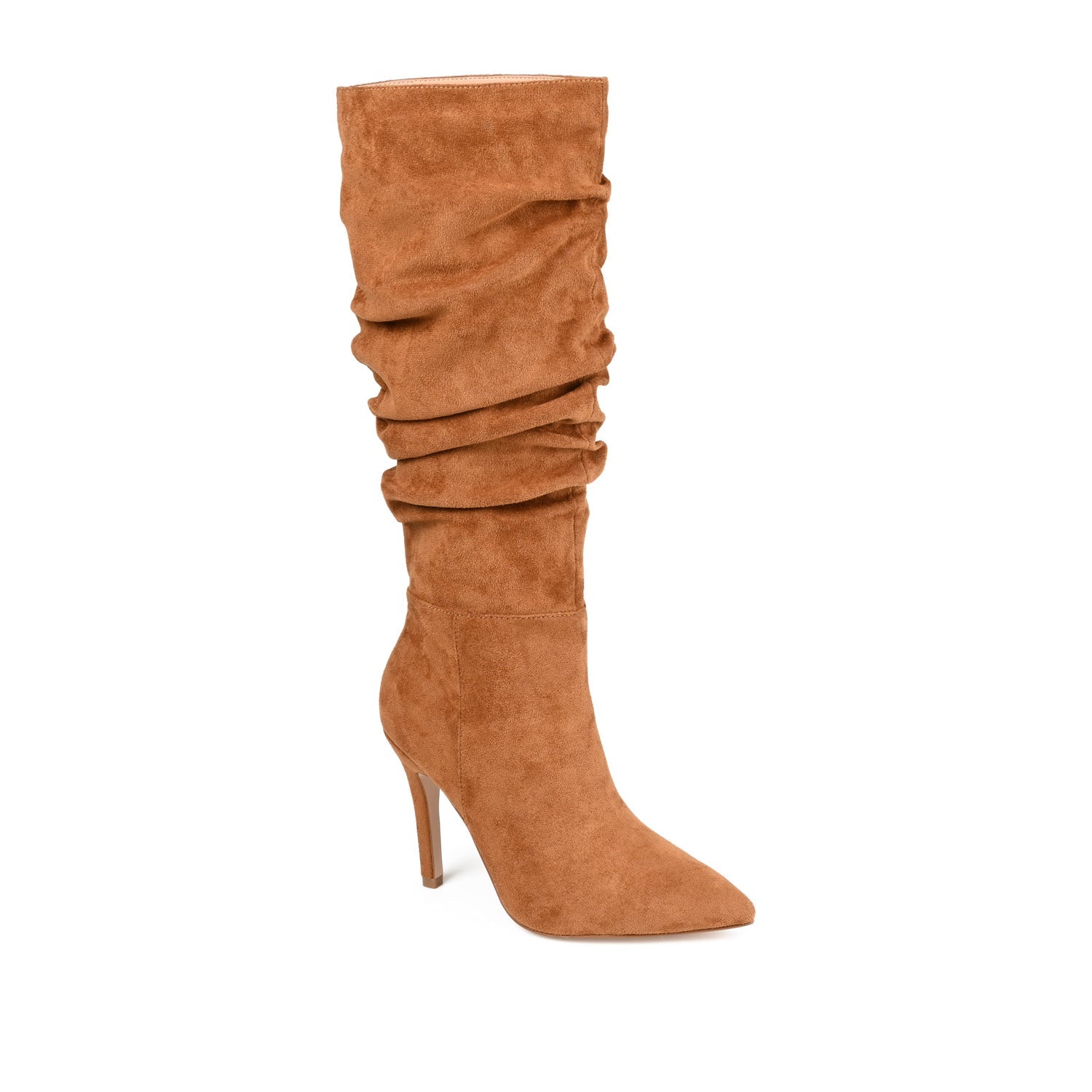 SARIE IN STILETTO HEELED BOOTS IN X-WIDE CALF - Cognac