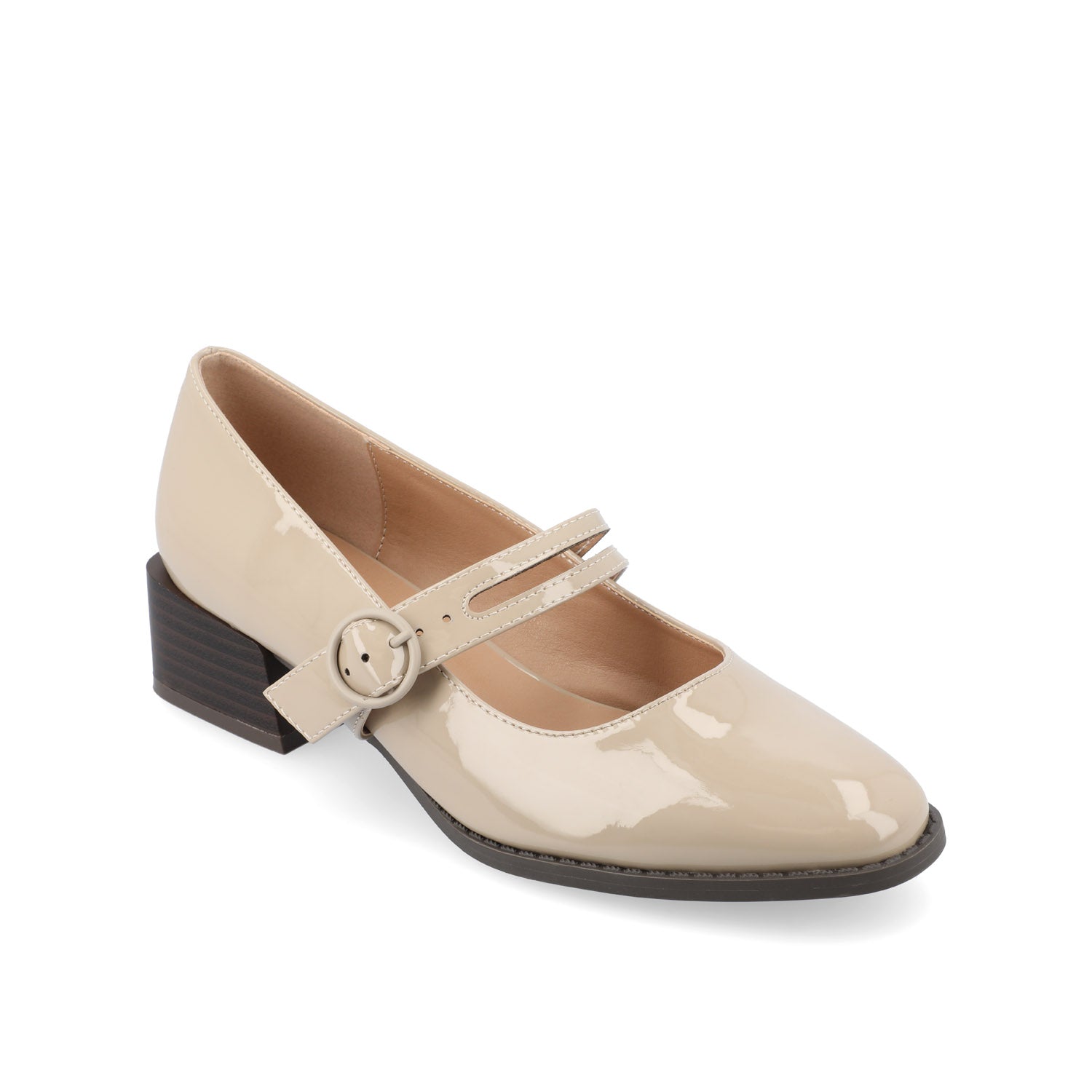 SAVVI MARY JANE PUMP HEELS IN VEGAN LEATHER