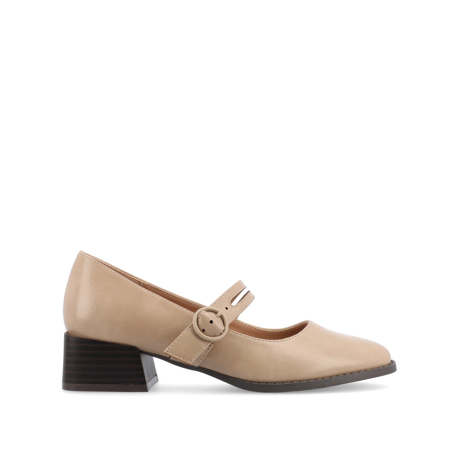 SAVVI MARY JANE PUMP HEELS IN VEGAN LEATHER