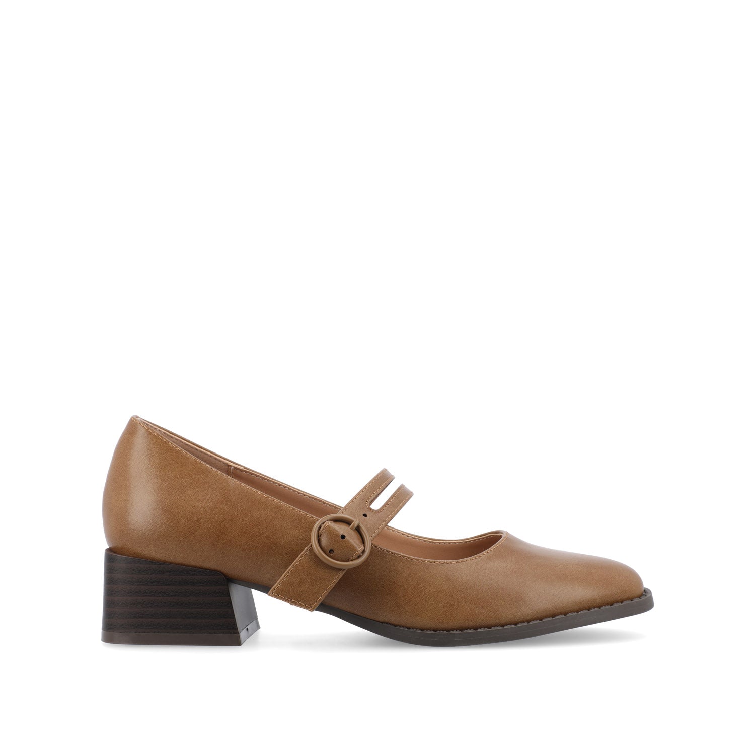 SAVVI MARY JANE PUMP HEELS IN VEGAN LEATHER