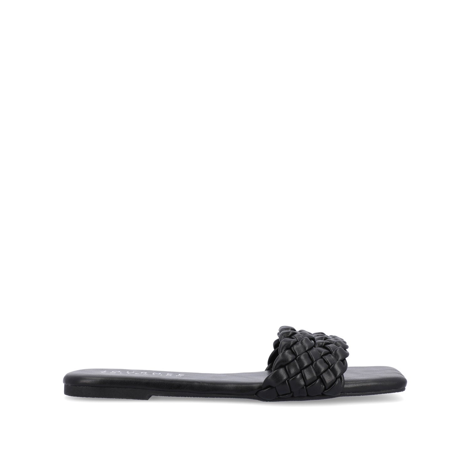SAWYERR SLIDE SANDALS IN VEGAN LEATHER