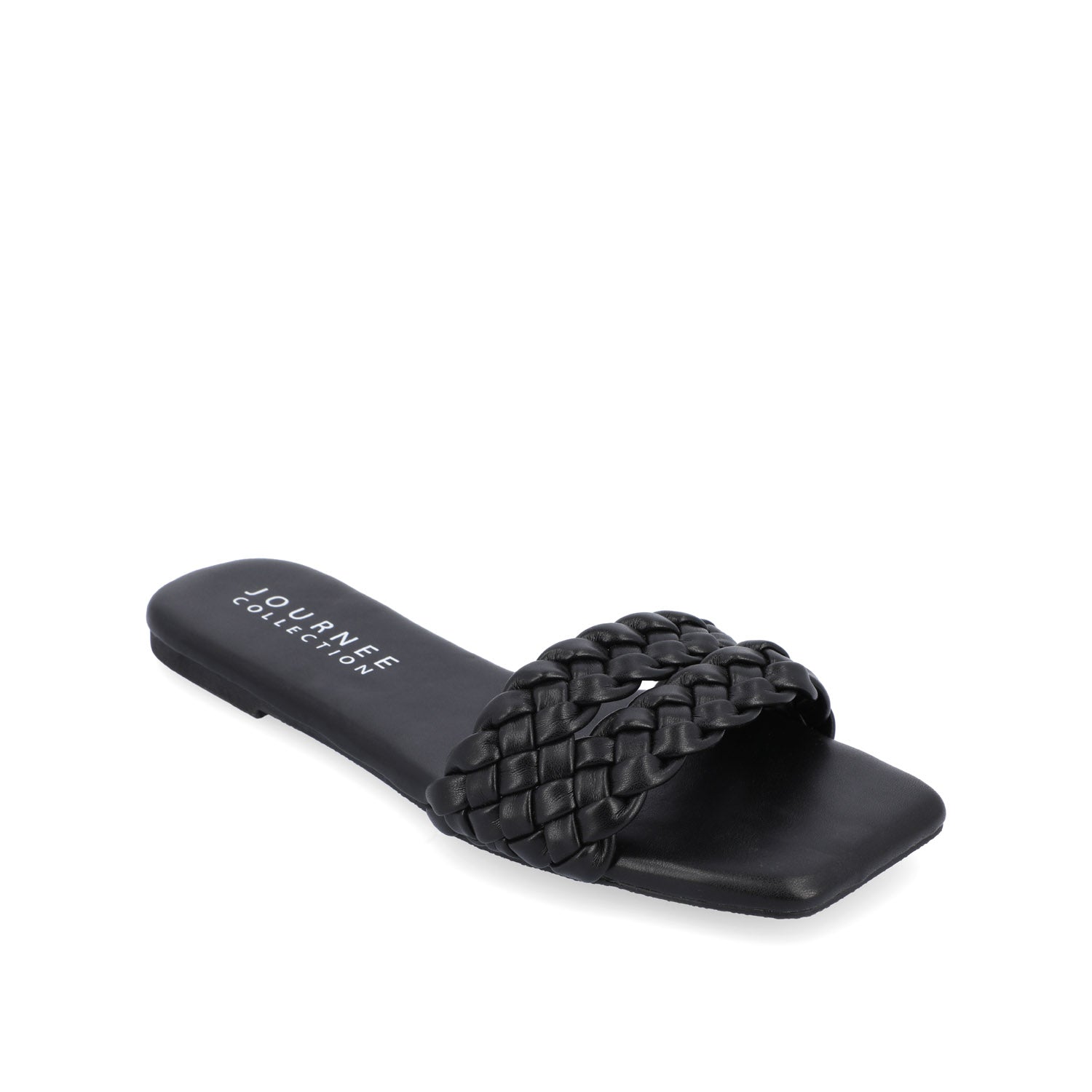 SAWYERR SLIDE SANDALS IN VEGAN LEATHER