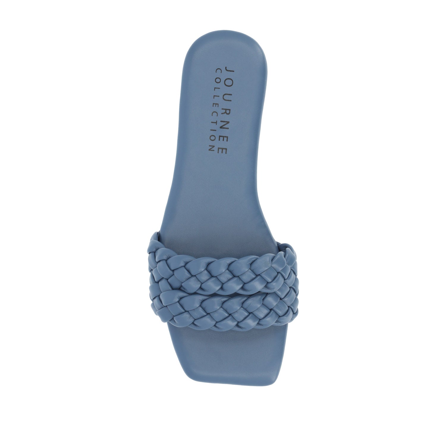 SAWYERR SLIDE SANDALS IN VEGAN LEATHER - Blue