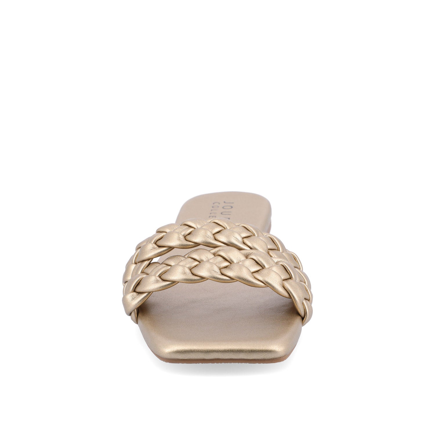 SAWYERR STATEMENT SLIDE SANDALS IN WIDE - Gold