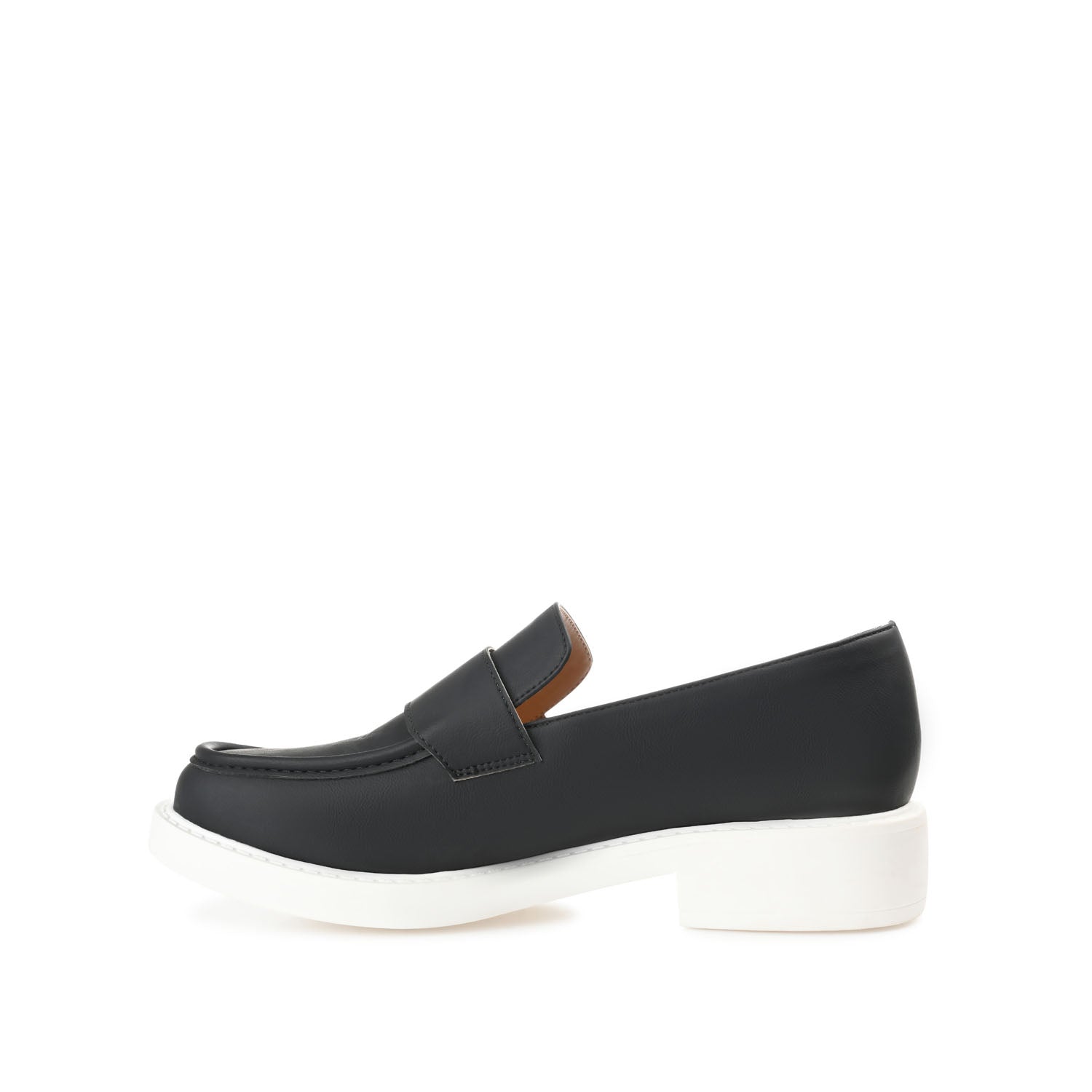 SAYDEE LOAFER FLATS IN VEGAN LEATHER - Black