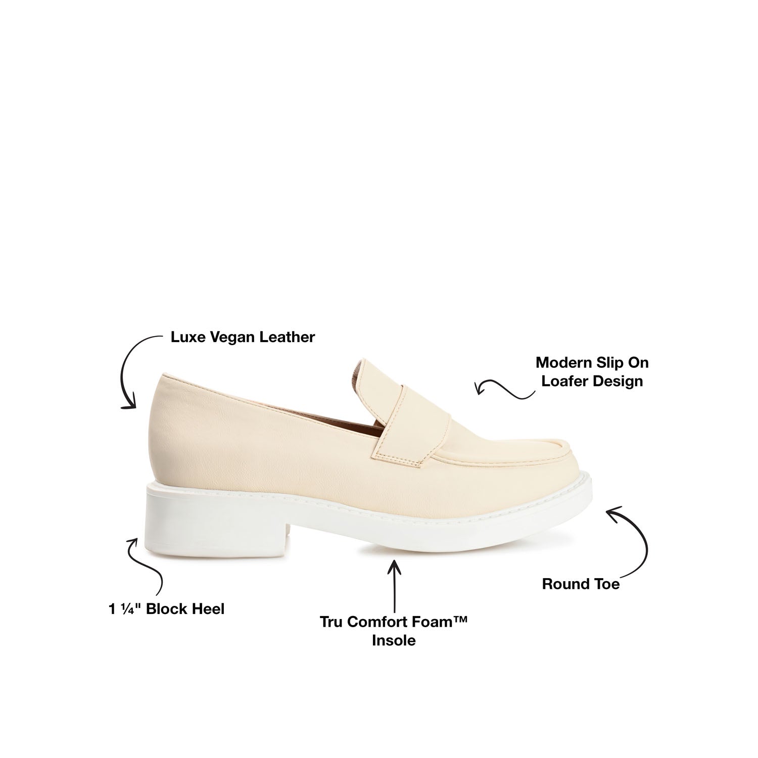 SAYDEE LOAFER FLATS IN VEGAN LEATHER