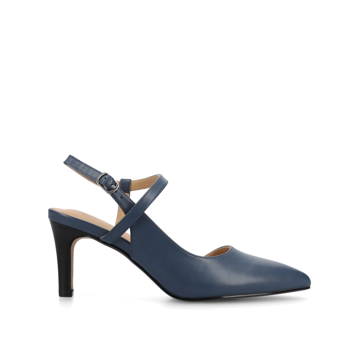 SCIPIO CROSSOVER ANKLE STRAP PUMPS - Navy Nubuck