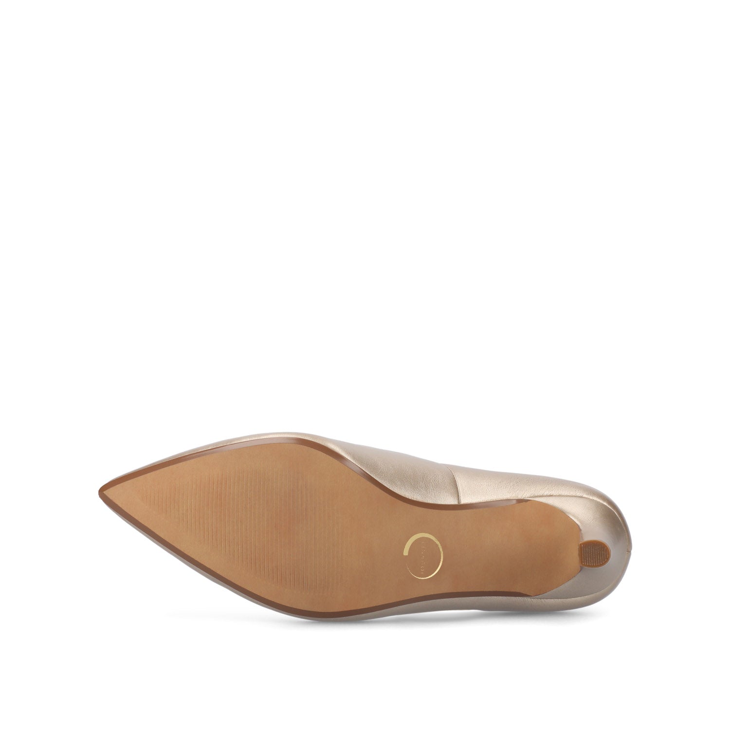 SCYLEE STILETTO PUMP HEELS IN VEGAN LEATHER - Champagne PU