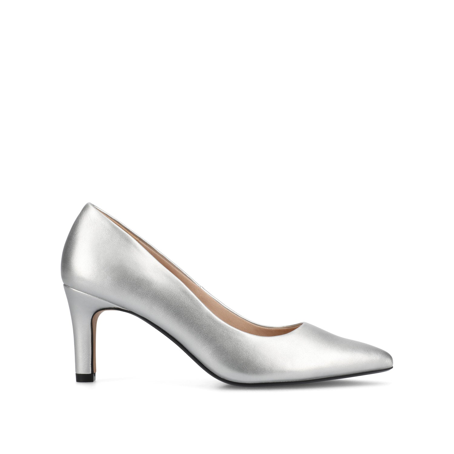 SCYLEE STILETTO PUMP HEELS IN VEGAN LEATHER