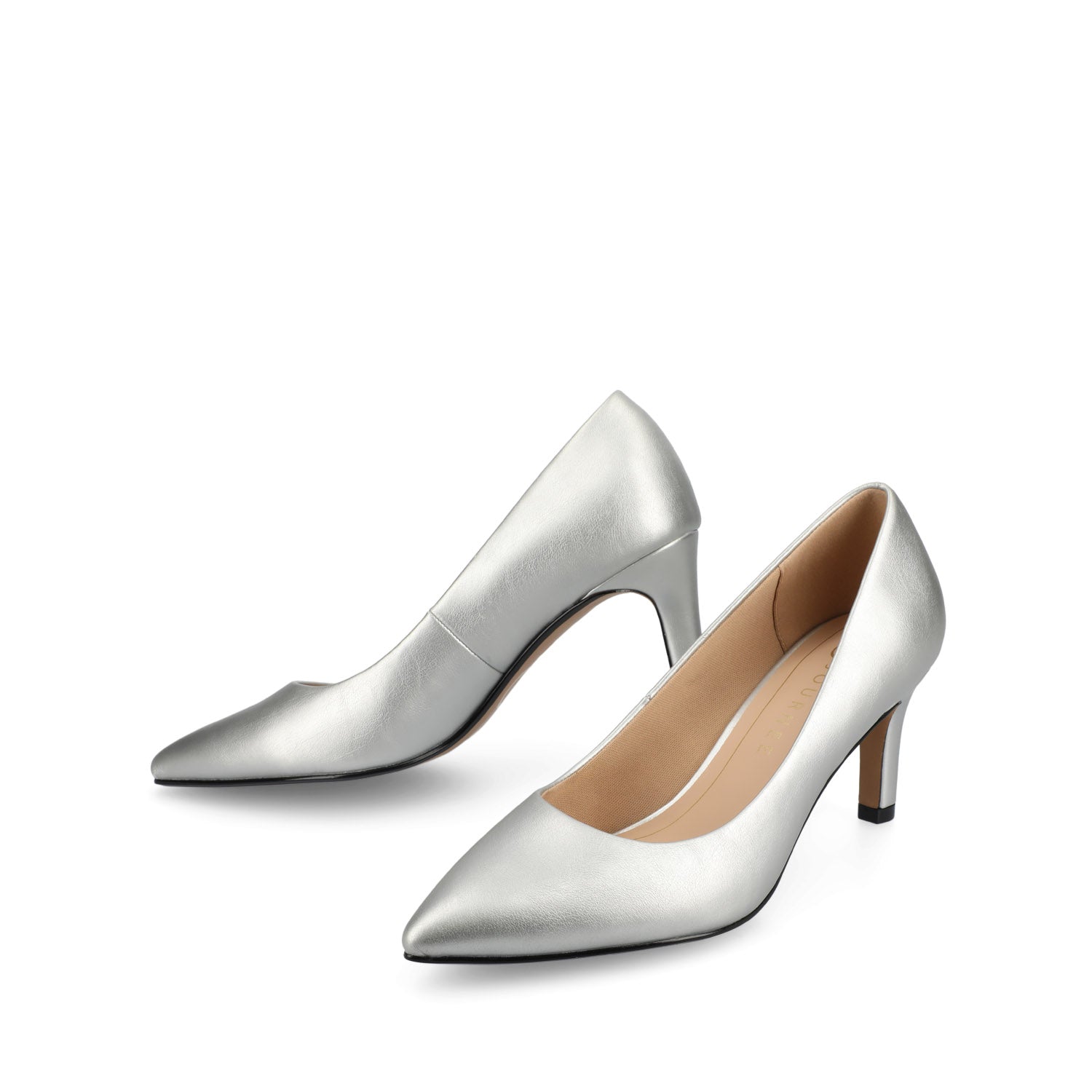 SCYLEE STILETTO PUMP HEELS IN VEGAN LEATHER