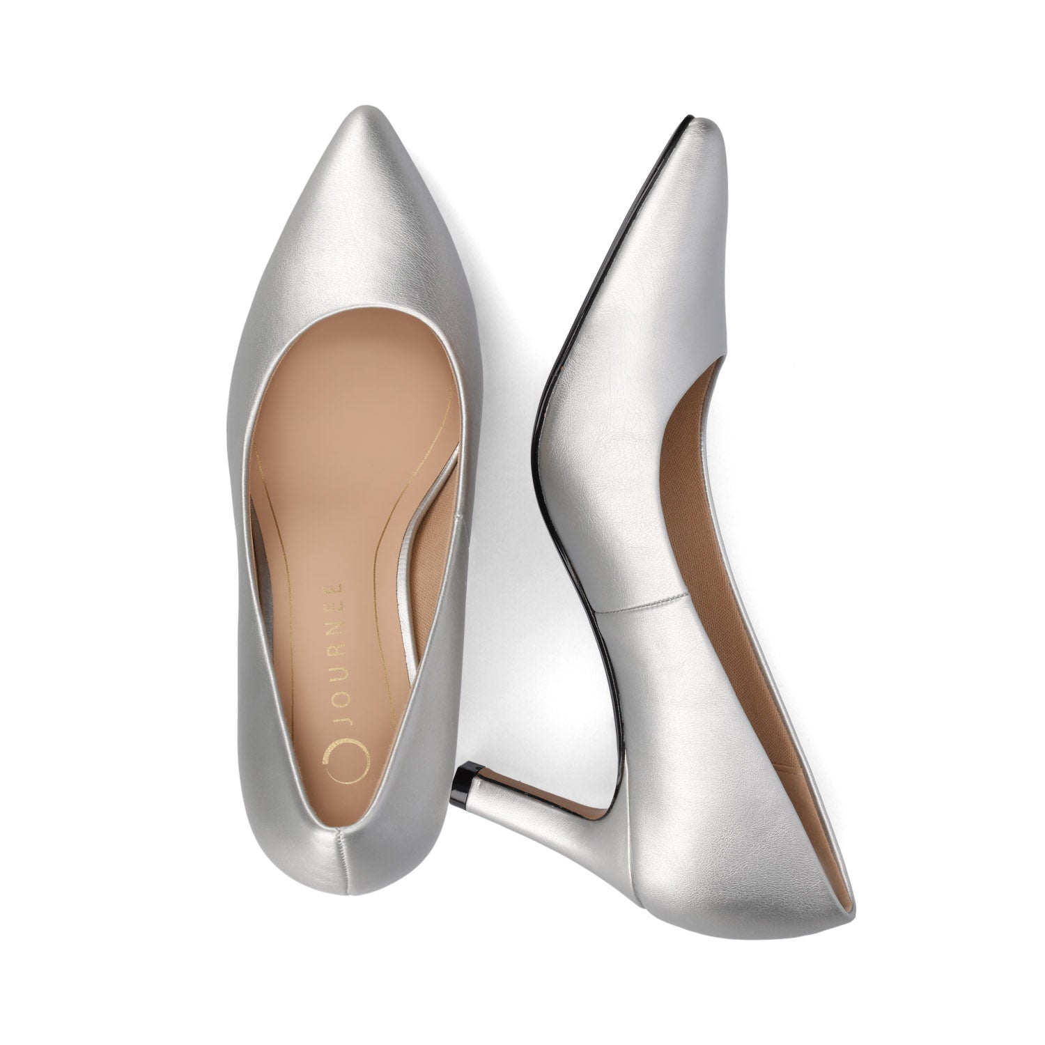 SCYLEE STILETTO PUMP HEELS IN VEGAN LEATHER