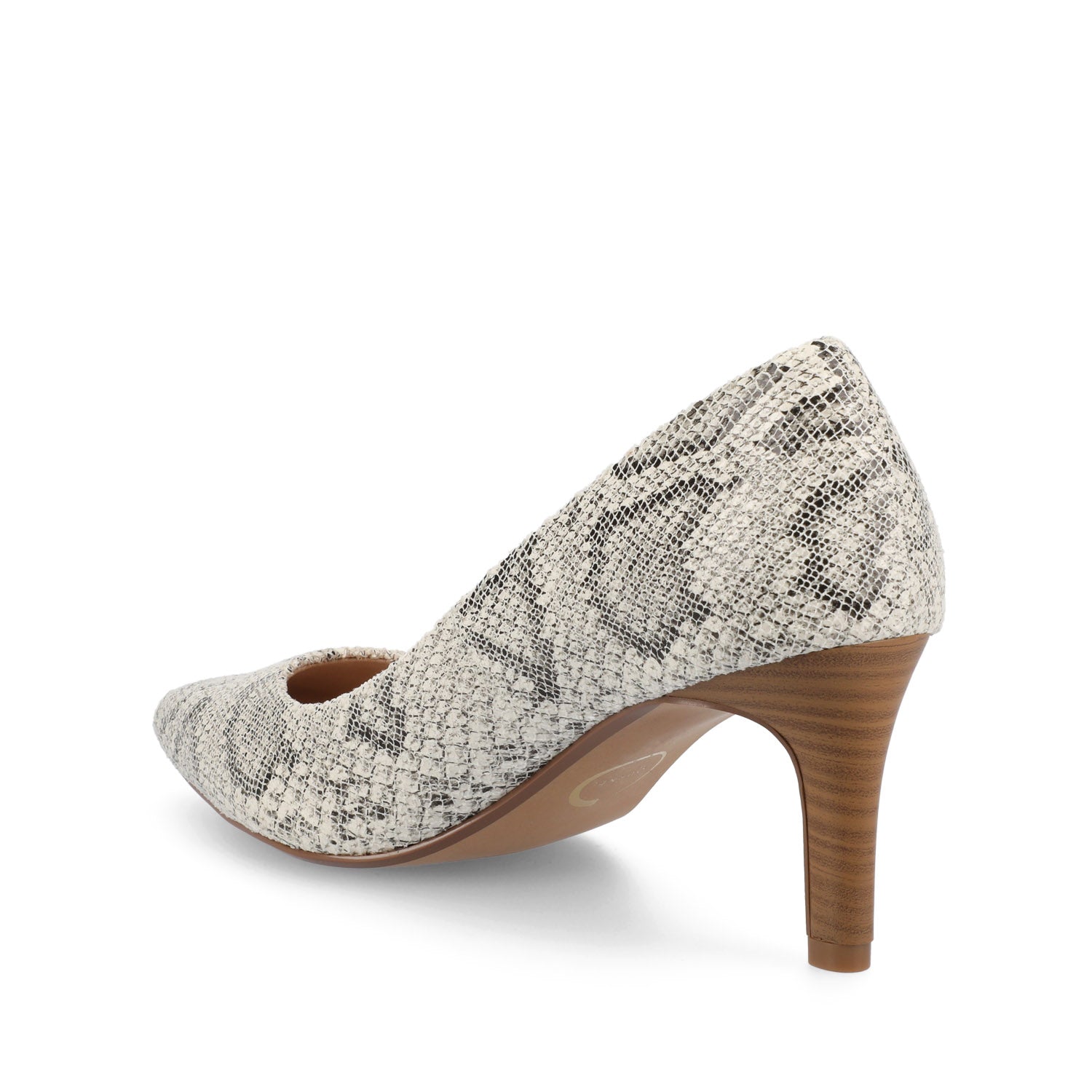 SCYLEE STILETTO PUMP HEELS IN VEGAN LEATHER