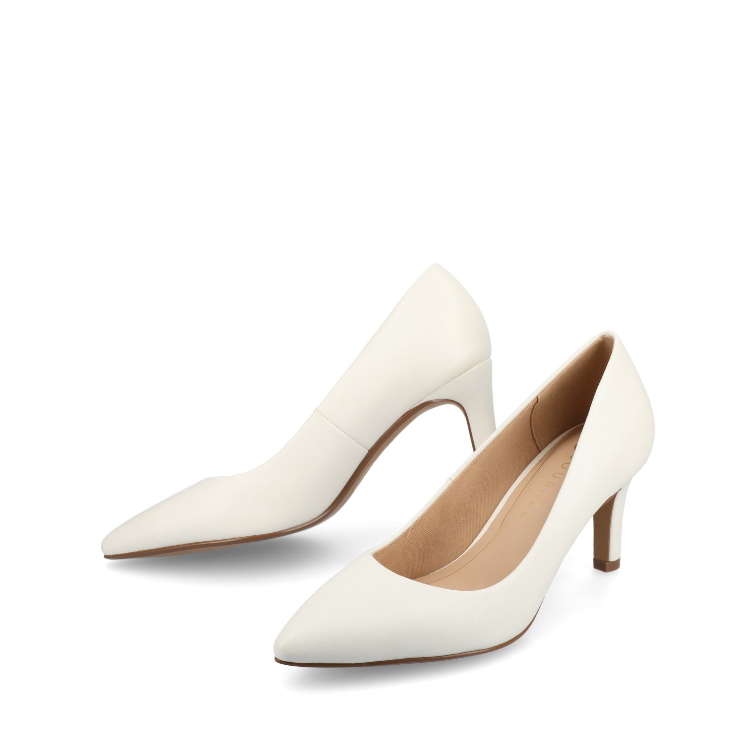 SCYLEE STILETTO PUMP HEELS IN VEGAN LEATHER