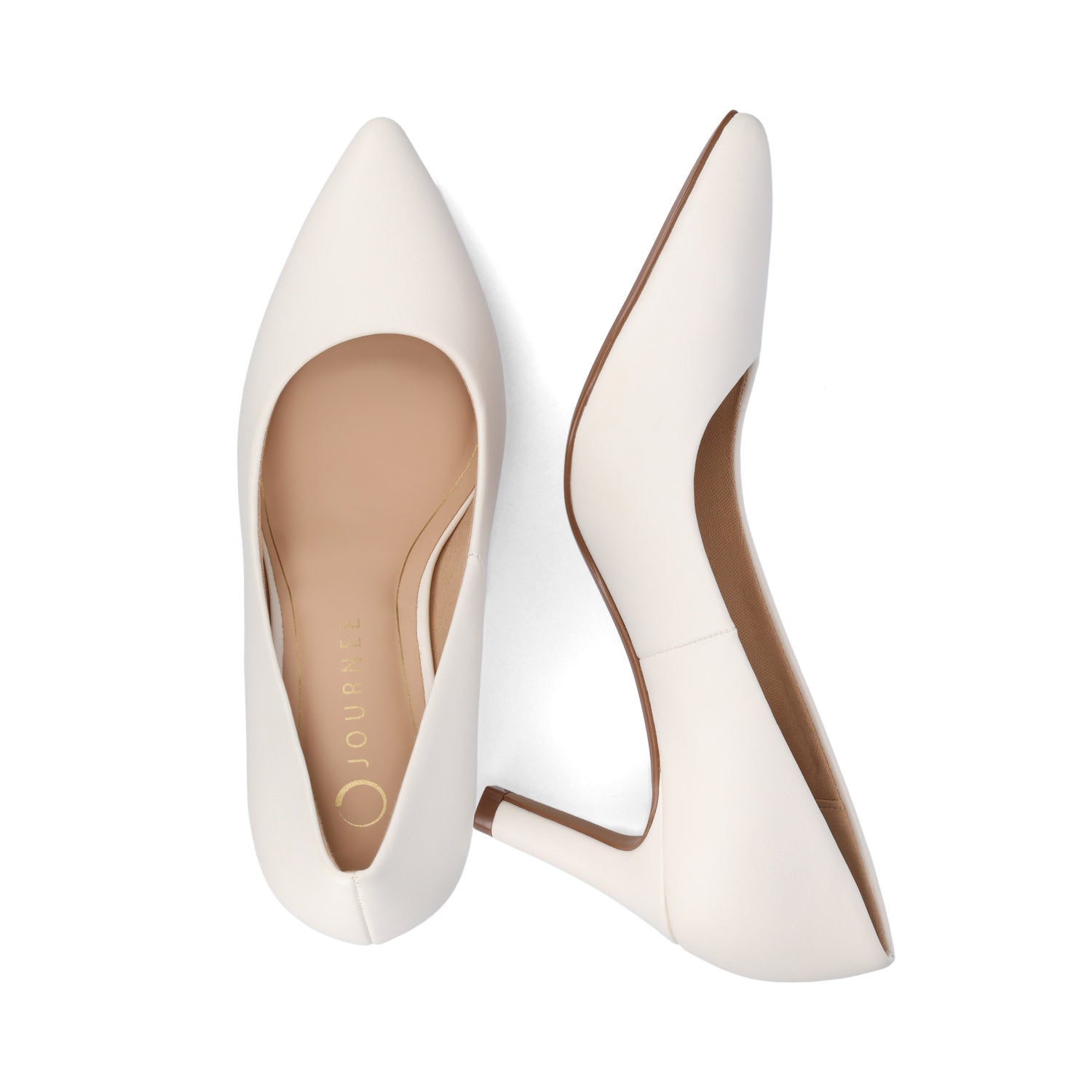 SCYLEE STILETTO PUMP HEELS IN VEGAN LEATHER - White PU