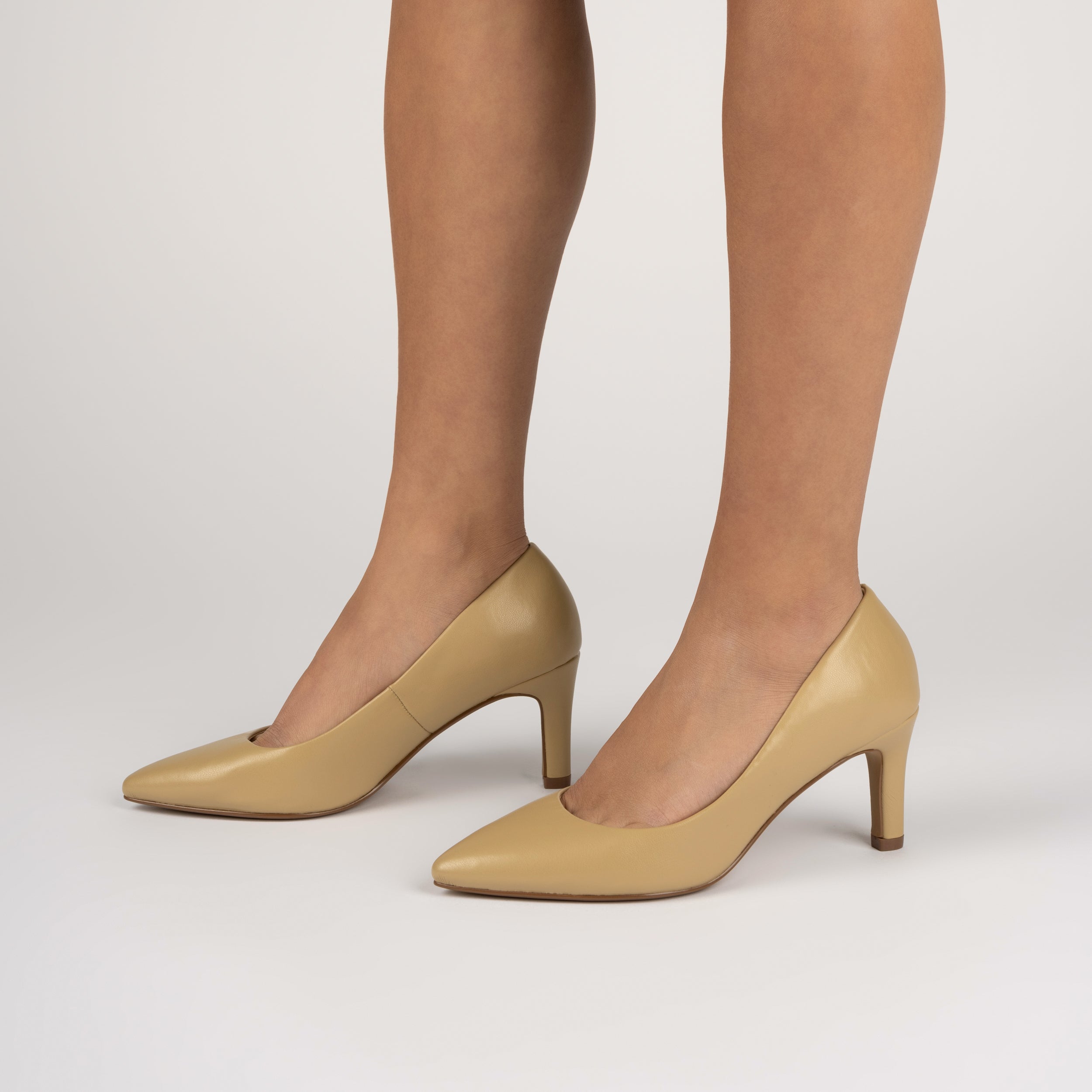 SCYLEE STILETTO PUMP HEELS IN VEGAN LEATHER