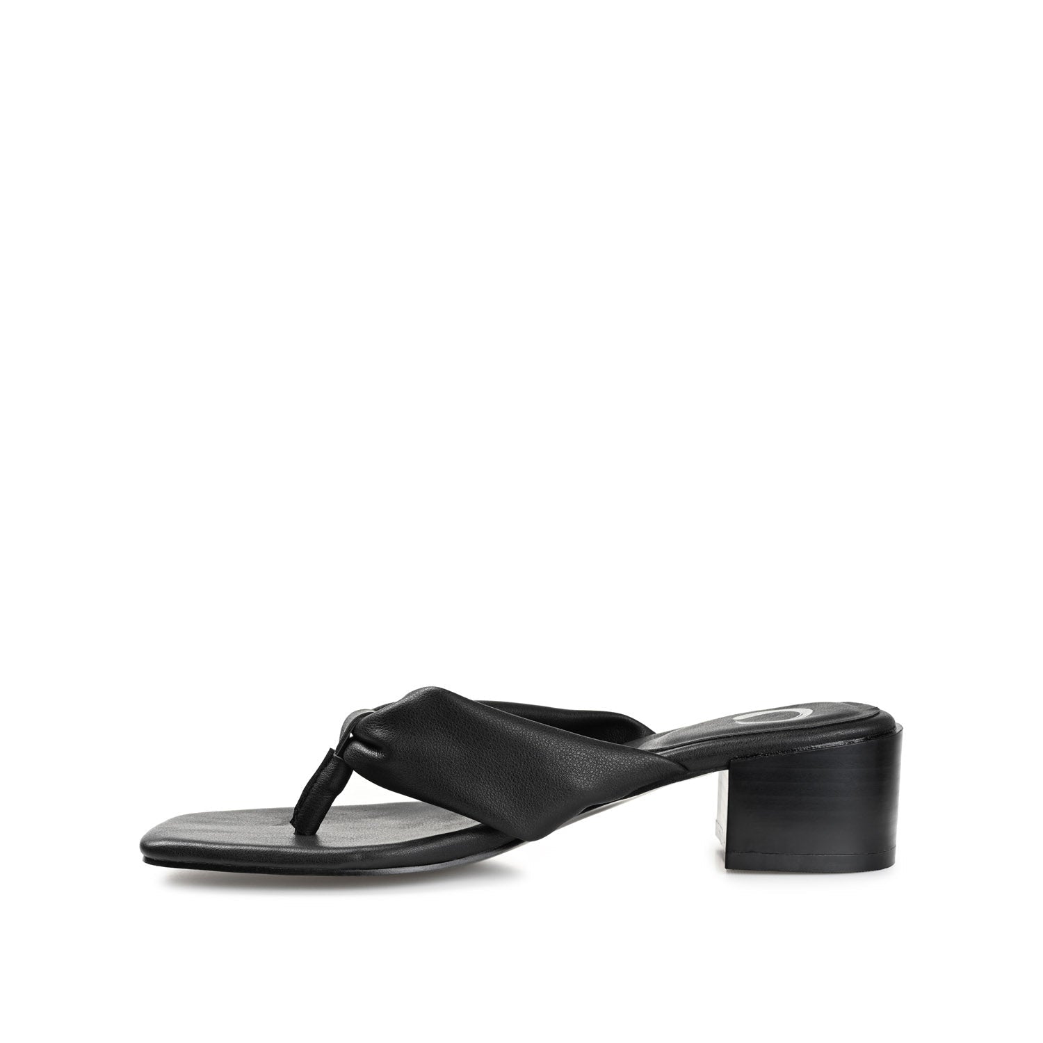 SEELAH BLOCK HEELED SANDALS IN VEGAN LEATHER - Black
