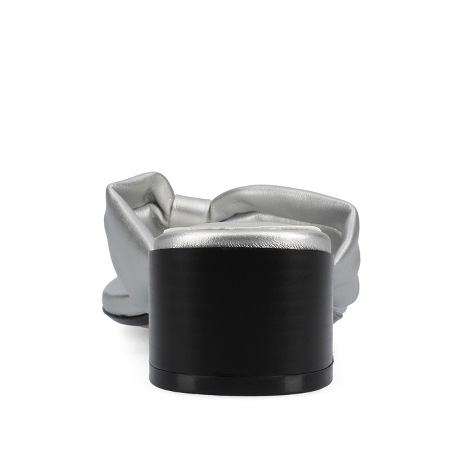 SEELAH BLOCK HEELED SANDALS IN VEGAN LEATHER - Silver