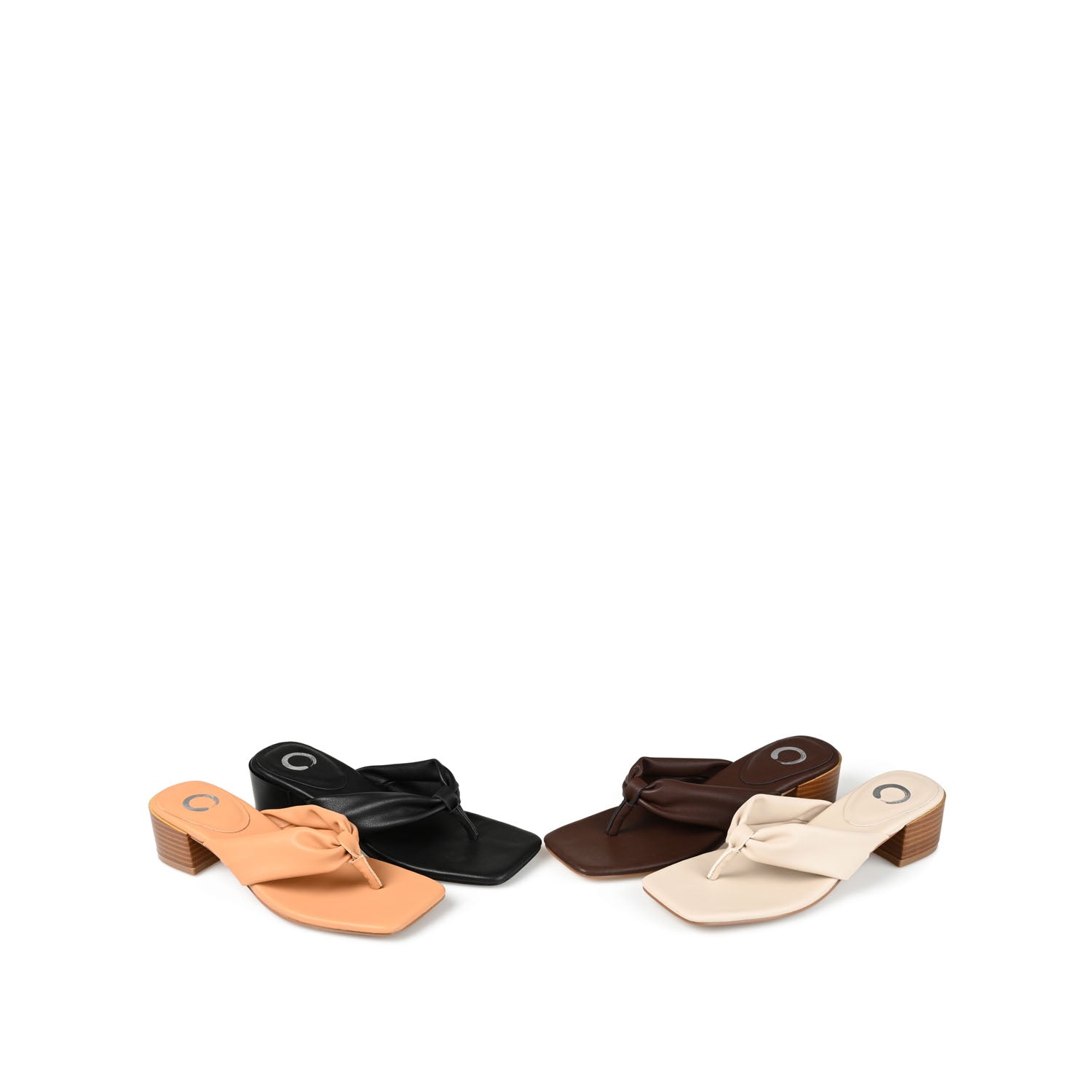 SEELAH BLOCK HEELED SANDALS IN VEGAN LEATHER