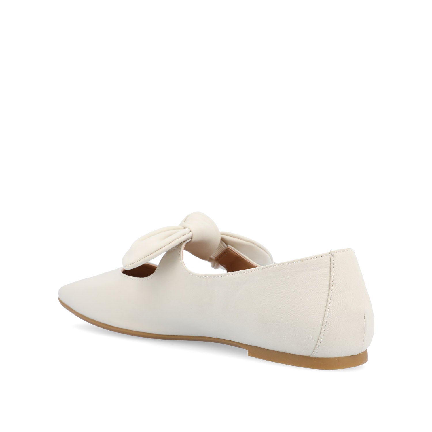 SERALINN BALLET MARY JANE FLATS IN FABRIC - Beige
