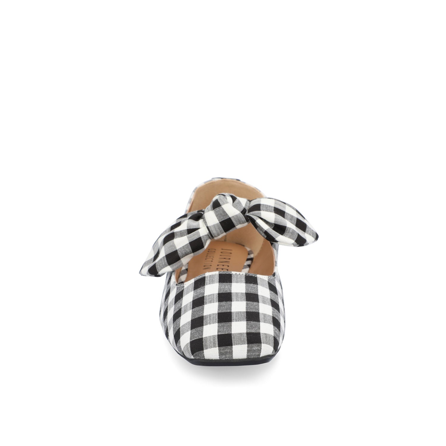SERALINN BALLET MARY JANE FLATS IN FABRIC - Black Plaid 2