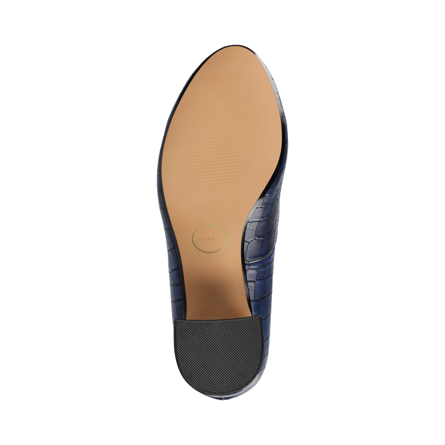 SERAPHINA BLOCK HEEL PUMPS - Croco Blue