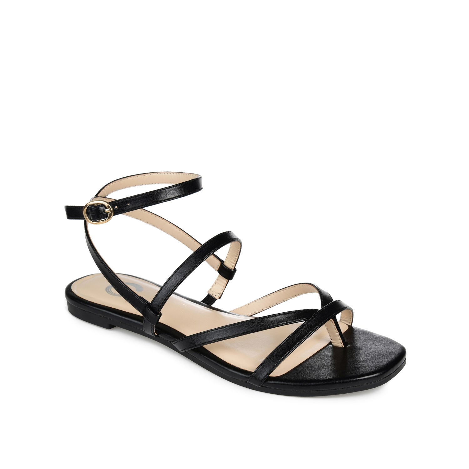 SERISSA CRISSCROSS SANDAL IN VEGAN LEATHER - Black