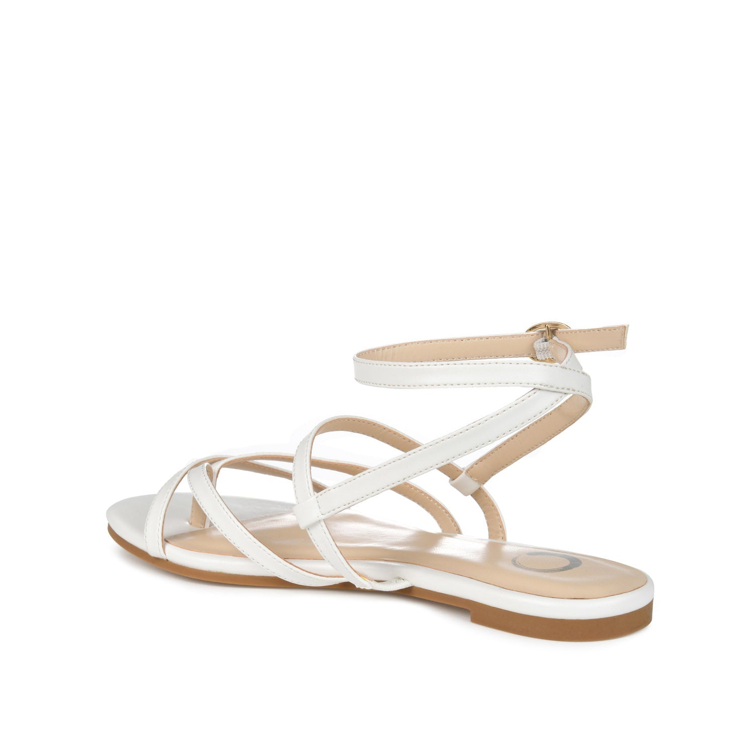 SERISSA CRISSCROSS SANDAL IN VEGAN LEATHER - White