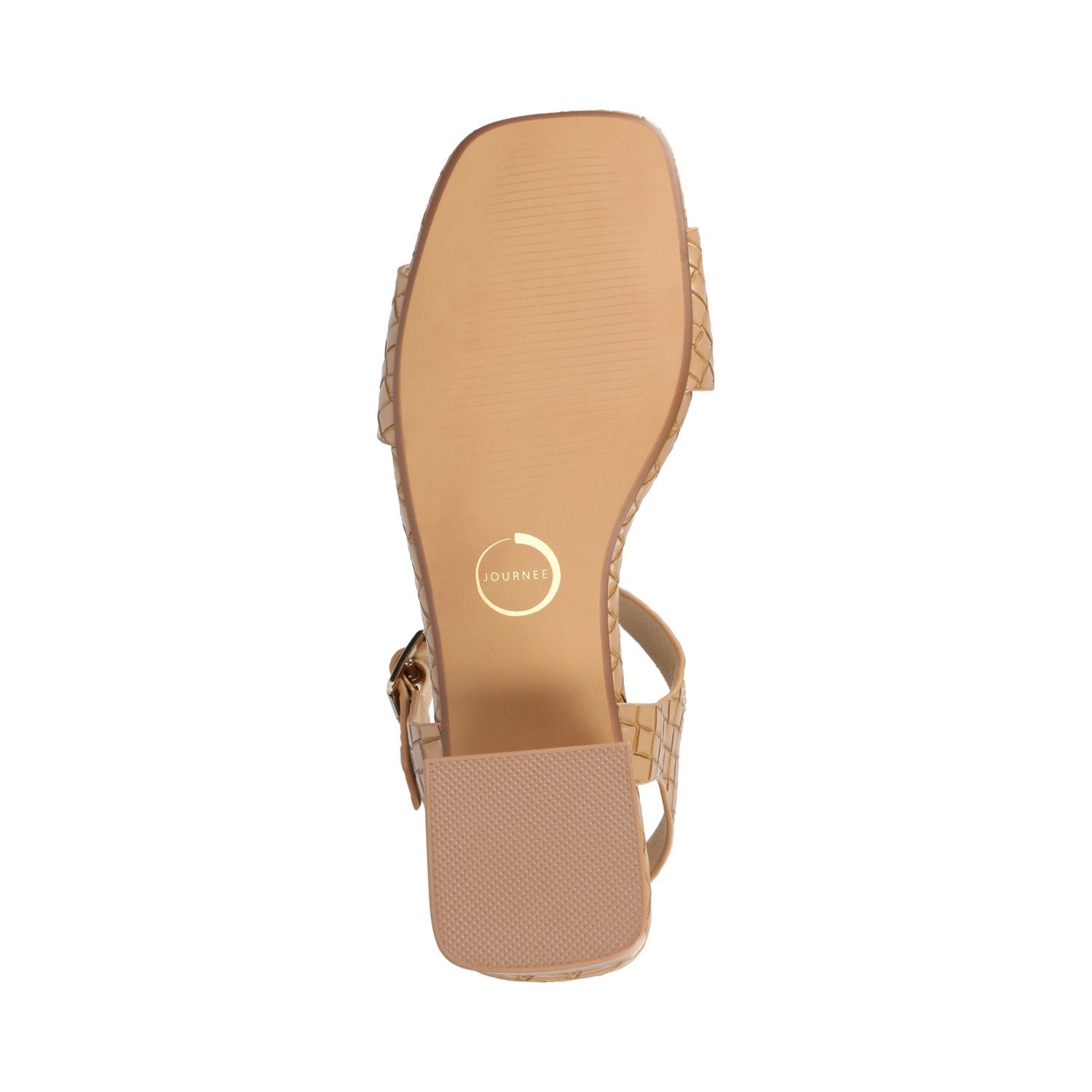 SHAINA OPEN TOE HEELS - Tan Woven