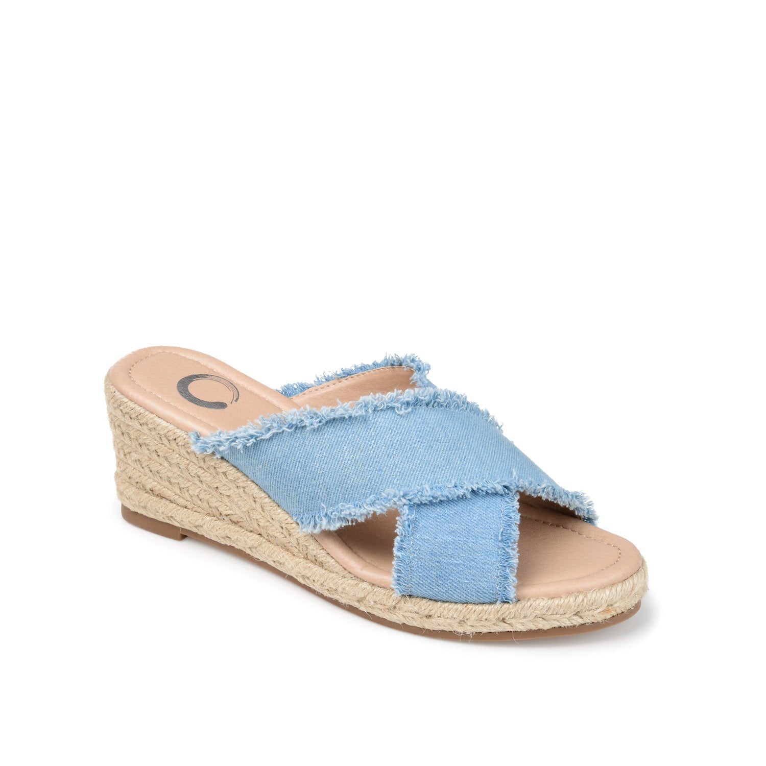 SHANNI ESPADRILLE WEDGE HEELED SANDALS - Light Denim