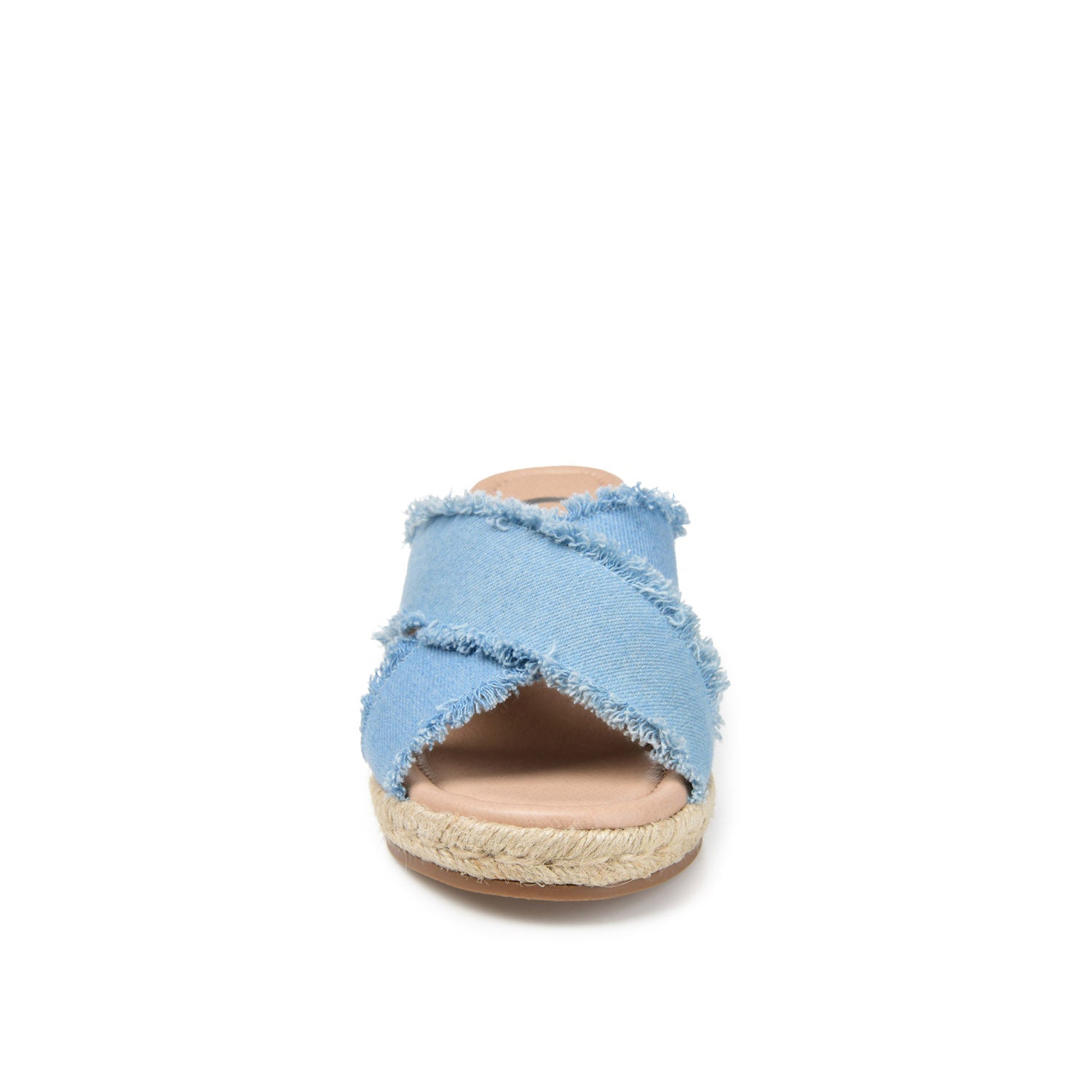 SHANNI ESPADRILLE WEDGE HEELED SANDALS - Light Denim