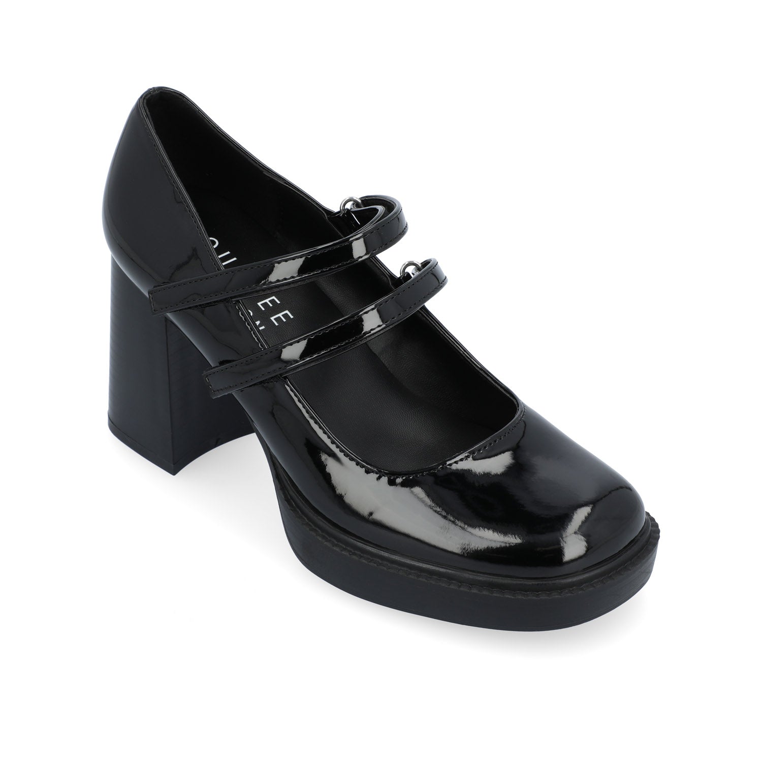 SHASTA MARY JANE PUMP HEELS IN PATENT - Black