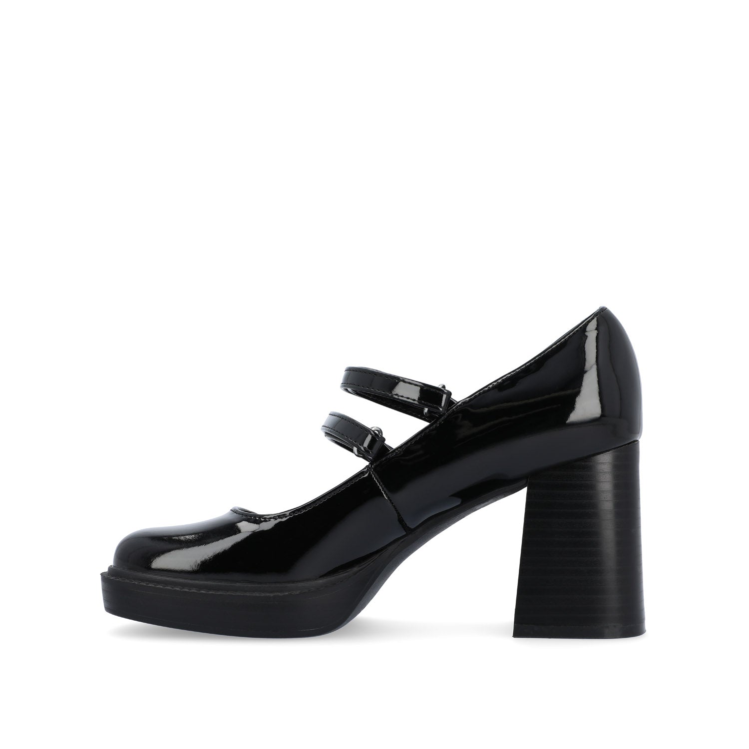 SHASTA MARY JANE PUMP HEELS IN PATENT - Black