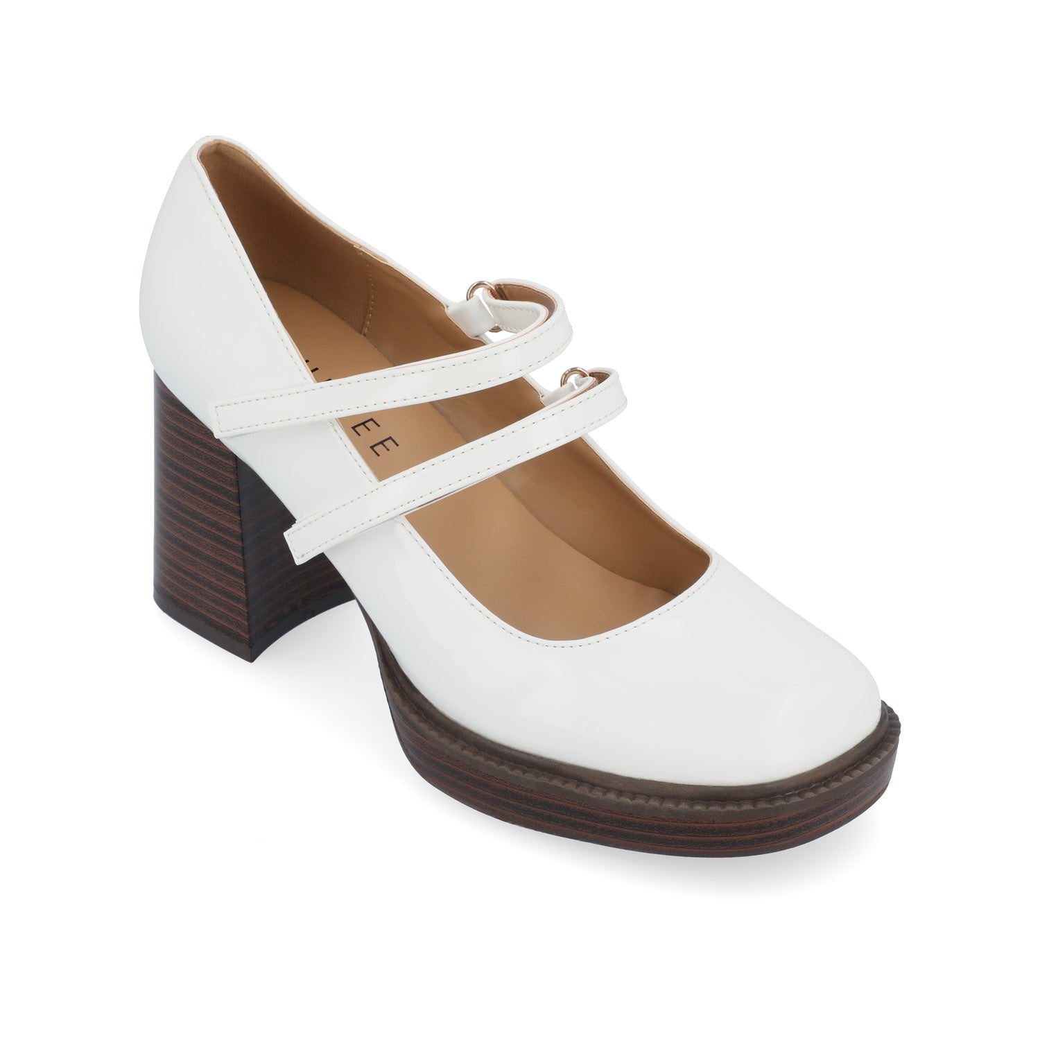 SHASTA MARY JANE PUMP HEELS IN WIDE - White