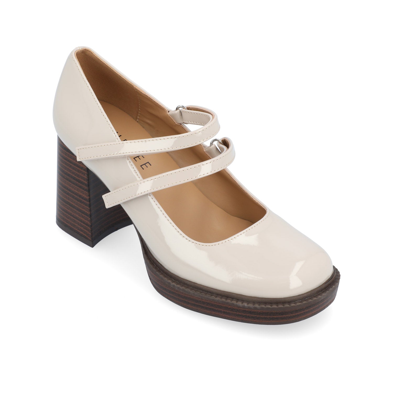 SHASTA MARY JANE PUMP HEELS IN WIDE - Nude