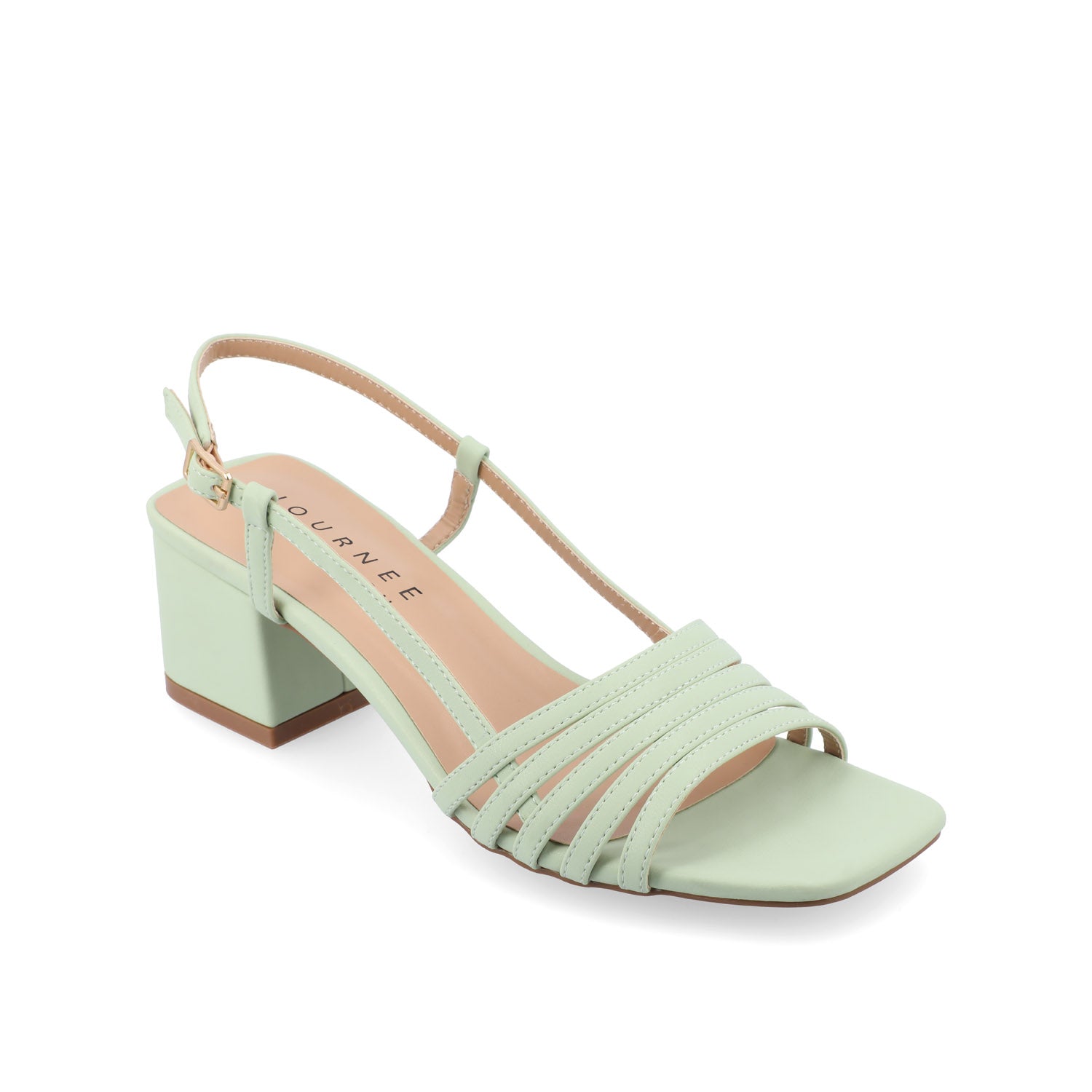 SHAYANA STRAPPY HEELS IN VEGAN LEATHER - Green