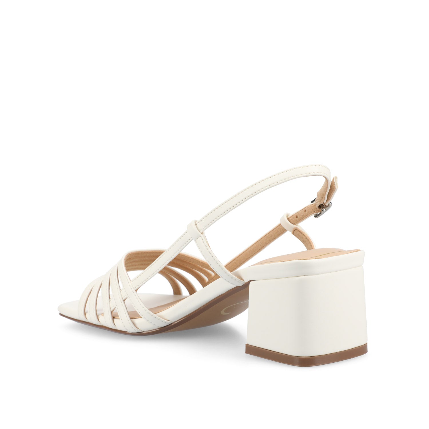 SHAYANA STRAPPY HEELS IN STATEMENT IN WIDE - White