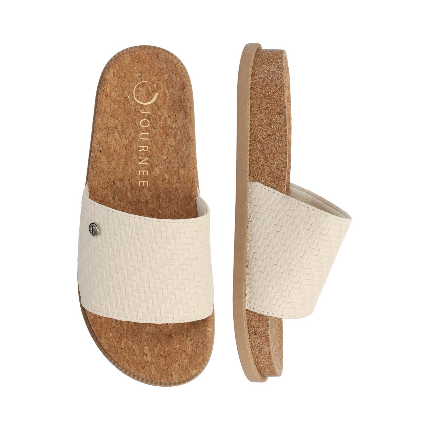 SHEENA SLIP ON BEACH SANDALS - Beige