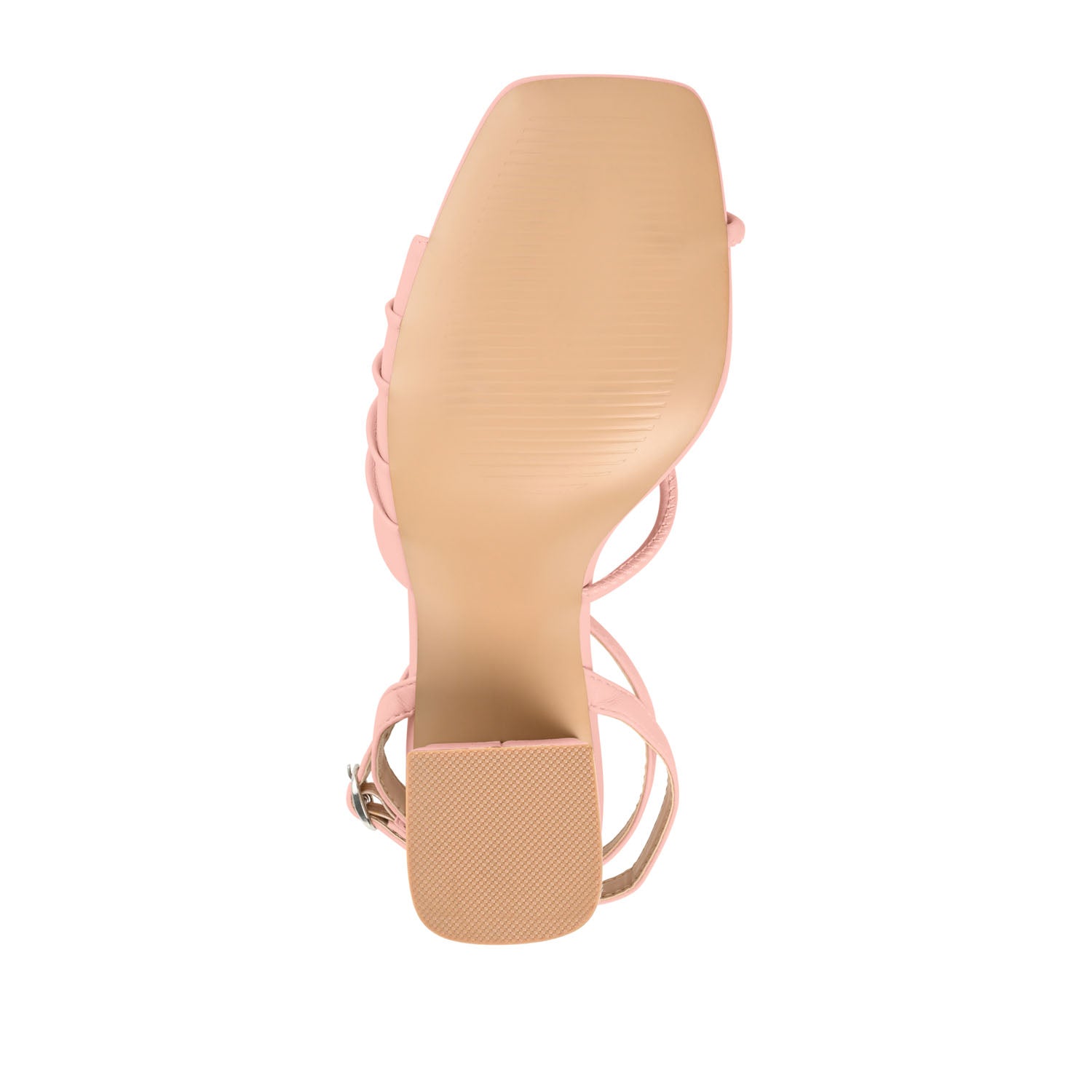 SHILLO STRAPPY BLOCK HEELS IN VEGAN LEATHER - Rose